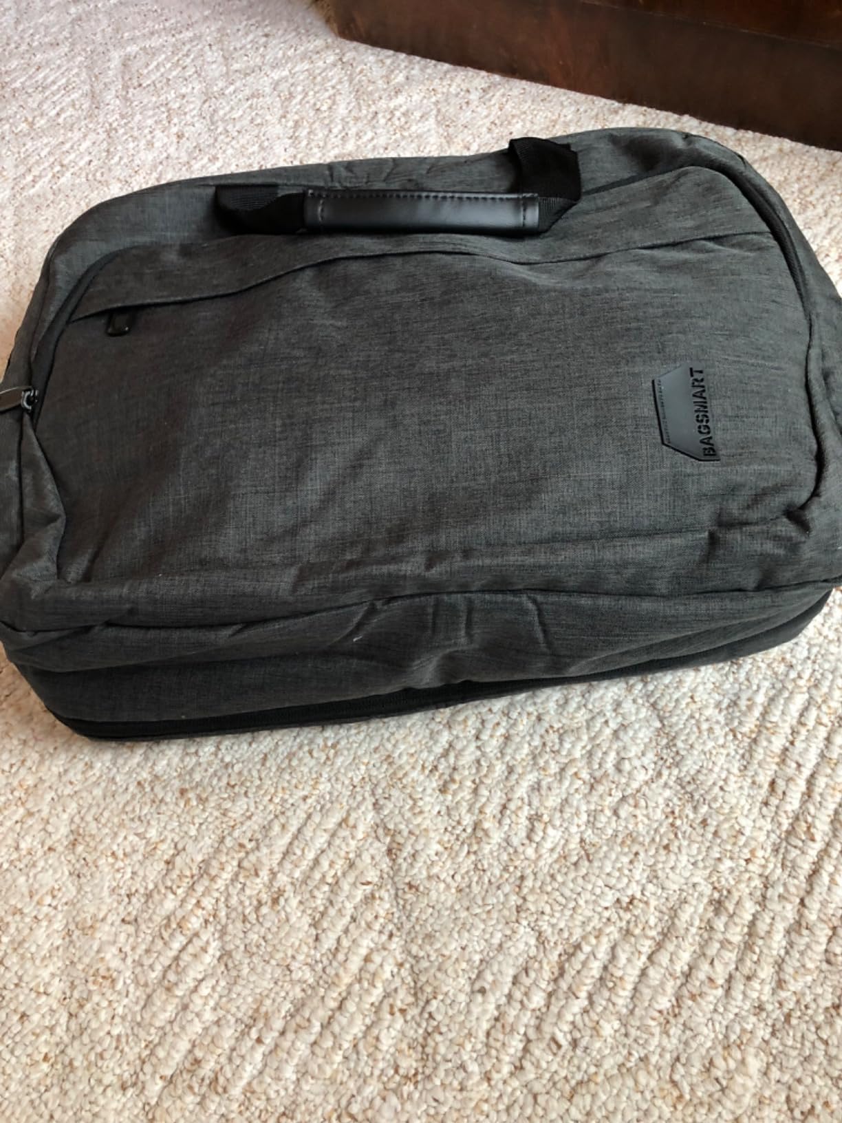 BAGSMART 18 Inch Laptop Bag, Expandable Briefcase, Computer Bag Men Women, Laptop Shoulder Bag, Work Bag Business Travel Office - Black customer photo 2
