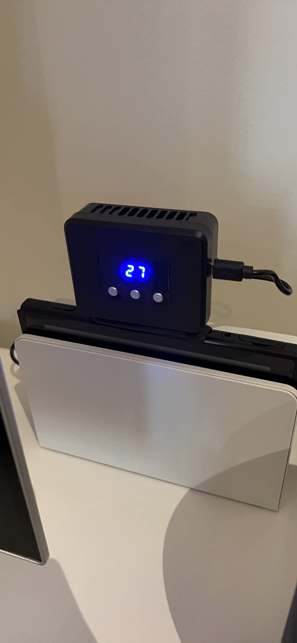 Cooling Fan for Nintendo Switch 1/2, Cooler Replacement Kit for Nintendo Switch Docking Station Dock Set, Adjustable Fan Speed, LED Temperature & Speed Display, 3 Buttons Control, Micro USB Cable Powered customer photo 1