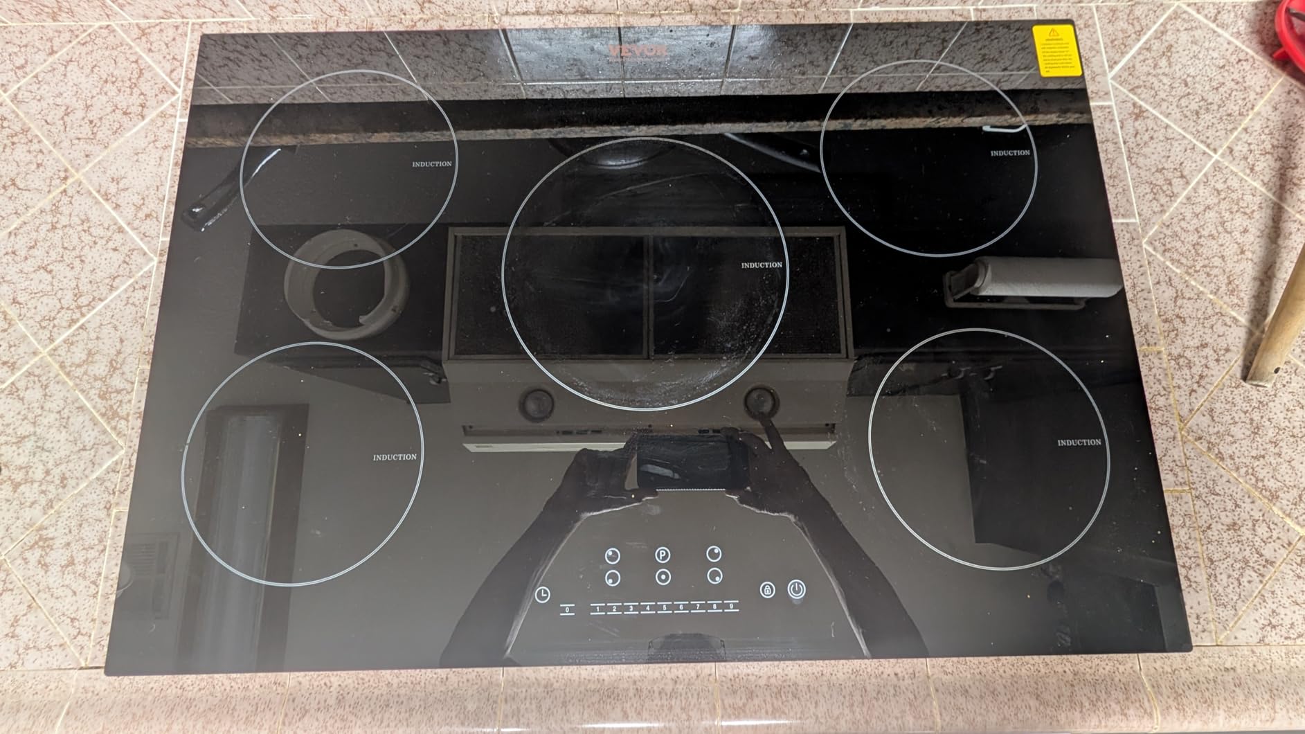 Built-in Induction Electric Stove Top 30 Inch, 5 Burners Electric Cooktop, 9 Power Levels & Sensor Touch Control, Easy to Clean Ceramic Glass Surface, Child Safety Lock, 240V customer photo 2