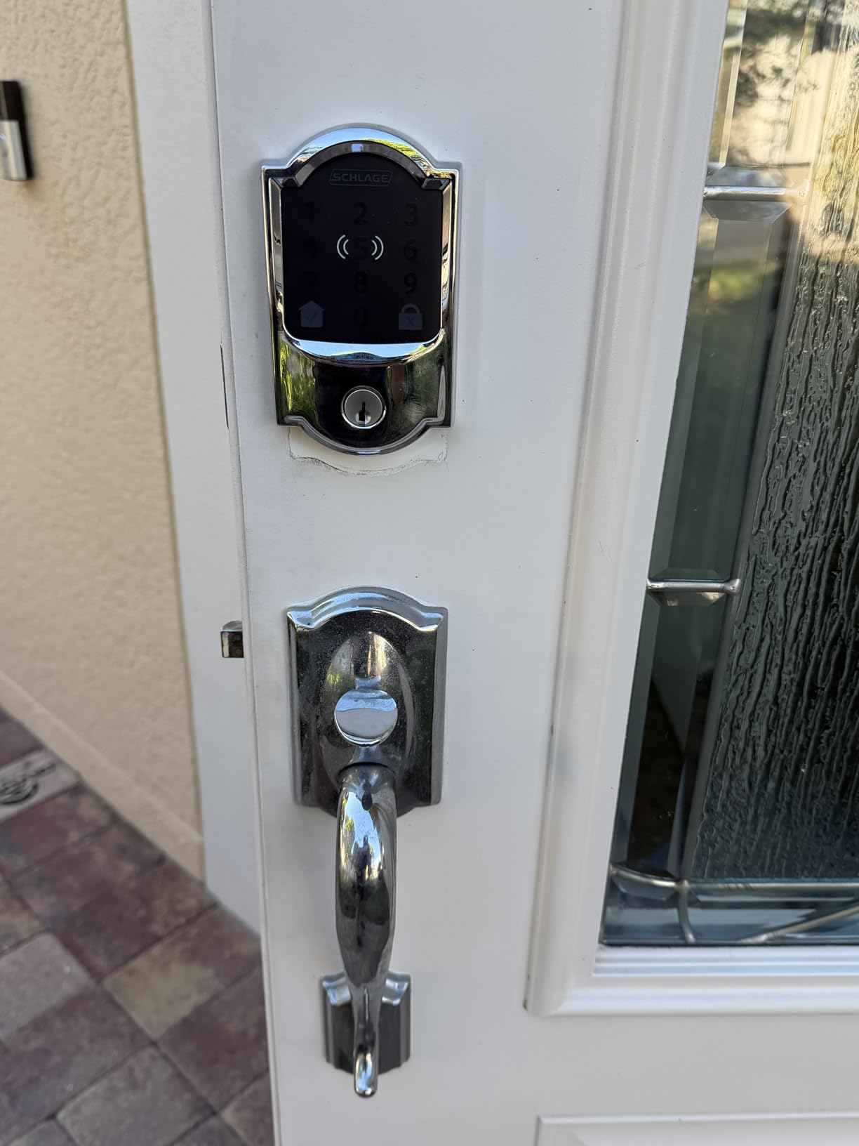 Schlage Encode Plus Smart Wi-Fi Lock for Front Door, Keyless Entry Deadbolt, Unlock with Apple Watch, Built-in WiFi and App Control, Easy Install, Alexa & Apple HomeKit Compatible, Matte Black customer photo 1