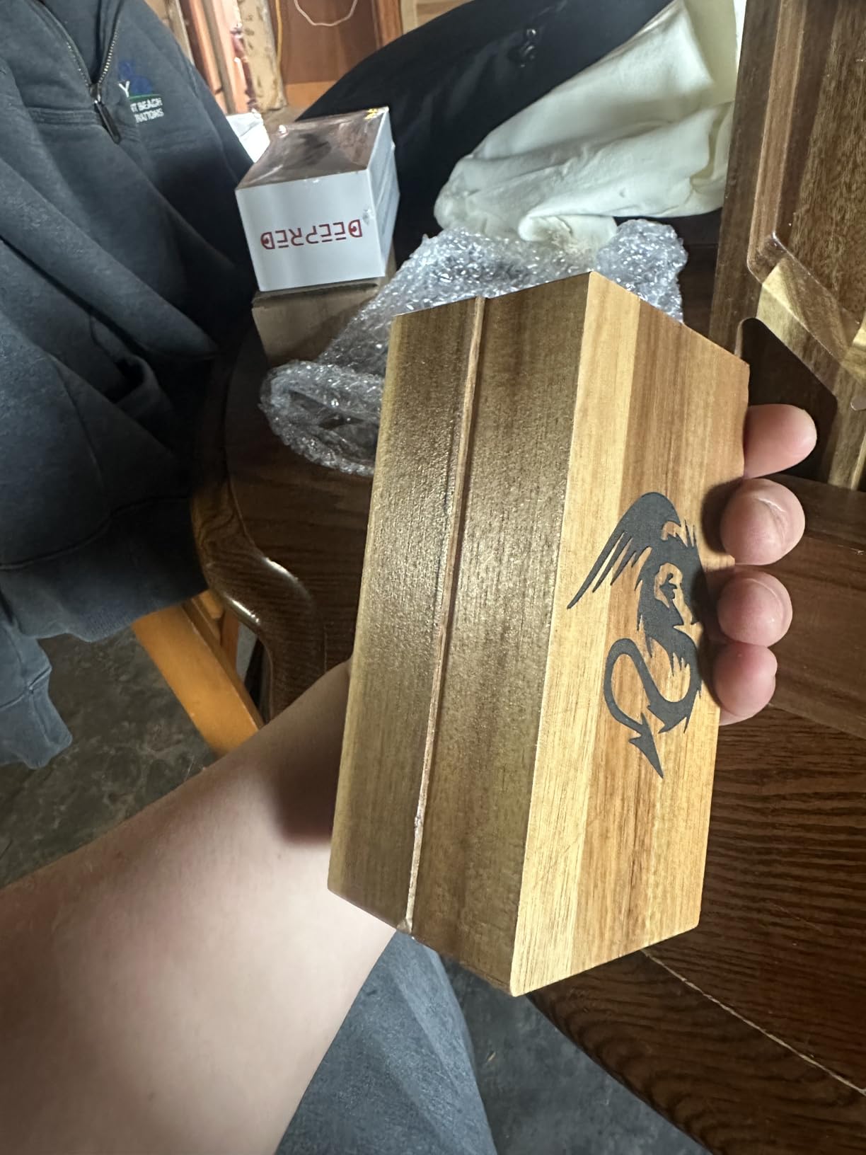 Wooden Magnetic Dice Tower with Tray - Dungeons and Dragons Accessory customer photo 1
