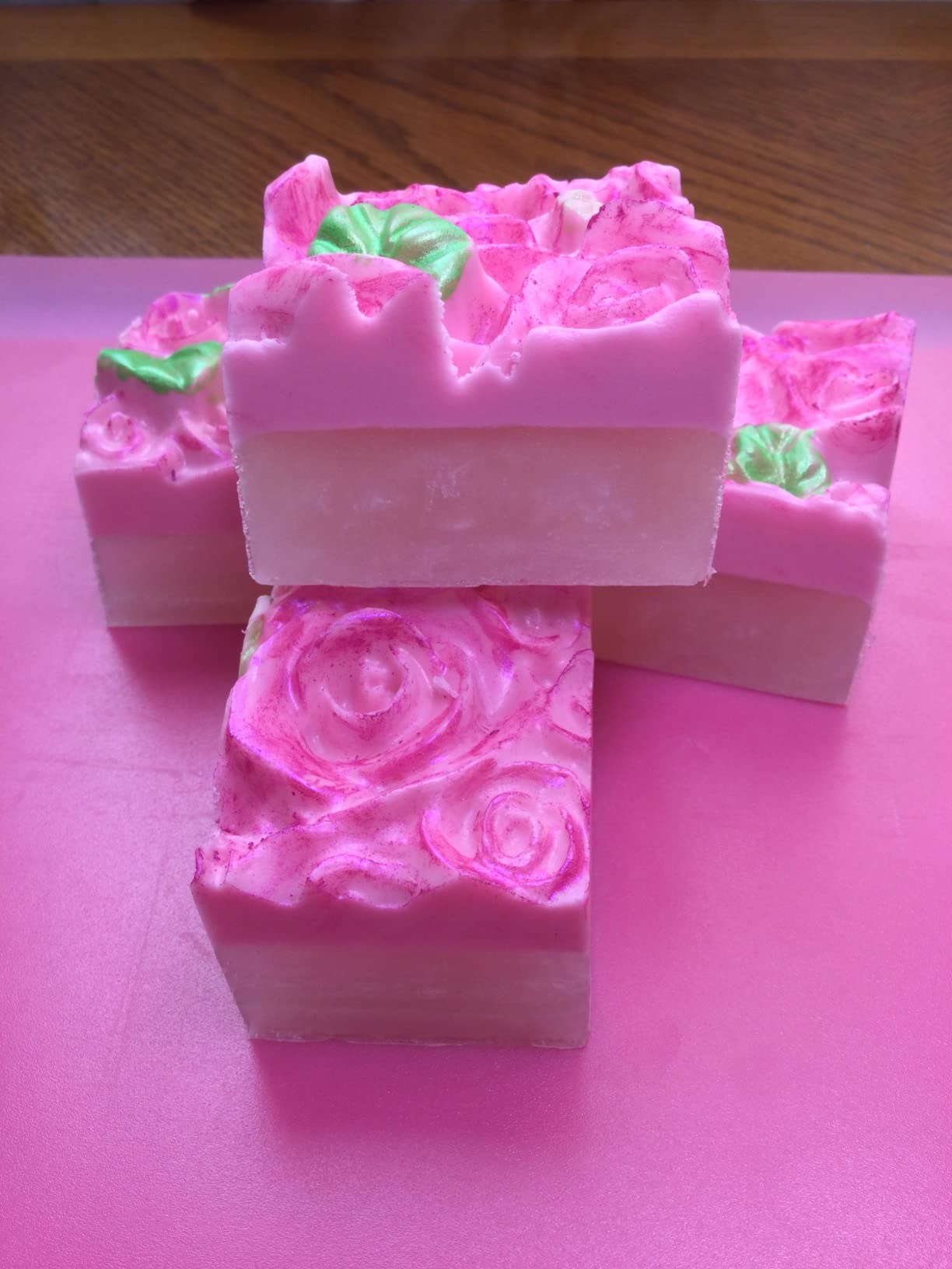 PH PandaHall Rose Loaf Mold, 22oz Flower Silicone Soap Molds 3D Embossed Crafts Mold Rectangle Resin Casting Molds for Handmade UV Resin Soap Candle Fondant Chocolate, 9.8x3.2x2.1inch 650ml customer photo 2
