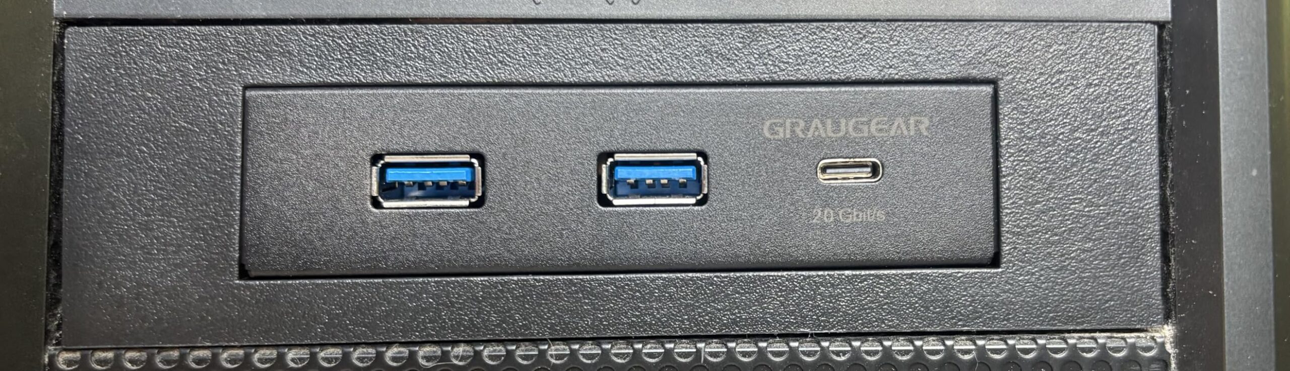 GRAUGEAR 3.5 Inch Front Panel USB Hub, Internal USB Hub with 20Gbps USB3.2 Gen2 USB-C and USB 3.0 Ports, USB3.2 Type-E Key-A 20-Pin Header & USB3.0 Header Required, Fits 3.5