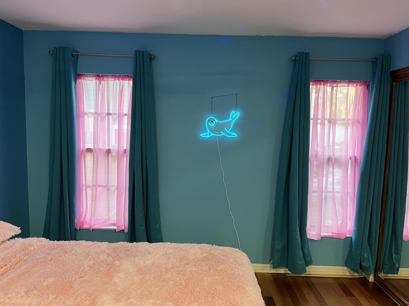 NICETOWN Black Curtains for Boys Room - Blackout Thermal Insulated Window Treatment Solid Grommet Room Darkening for Bedroom/Night Shift (Set of 2, W37 x L63) customer photo 2