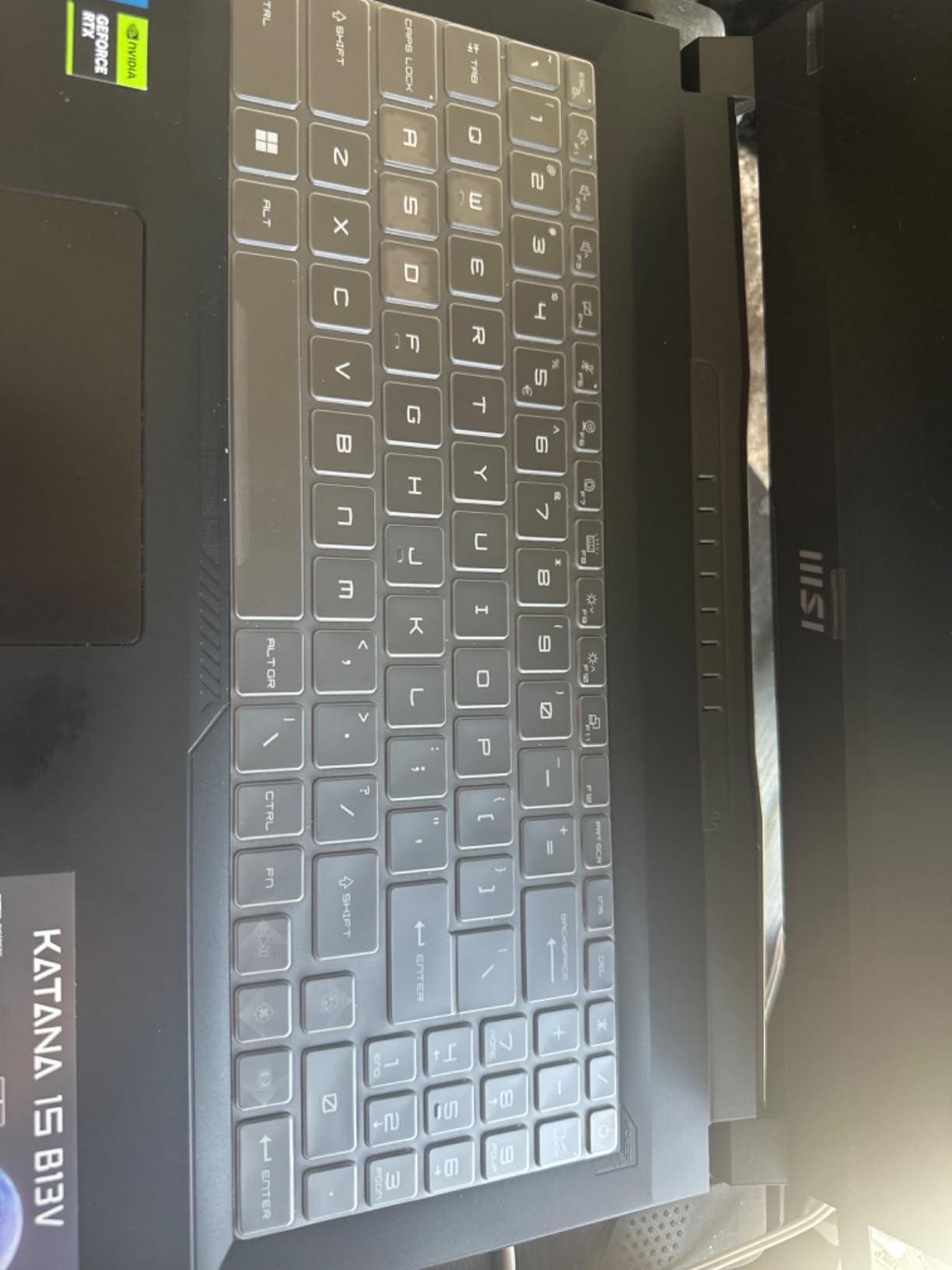 Keyboard Cover for MSI Cyborg 15 A13VE 2023, MSI GL66 GL76, Stealth GS77, Katana GF66 GF76, Raider GE78 HX, MSI Sword 15 17, MSI Crosshair 15.6