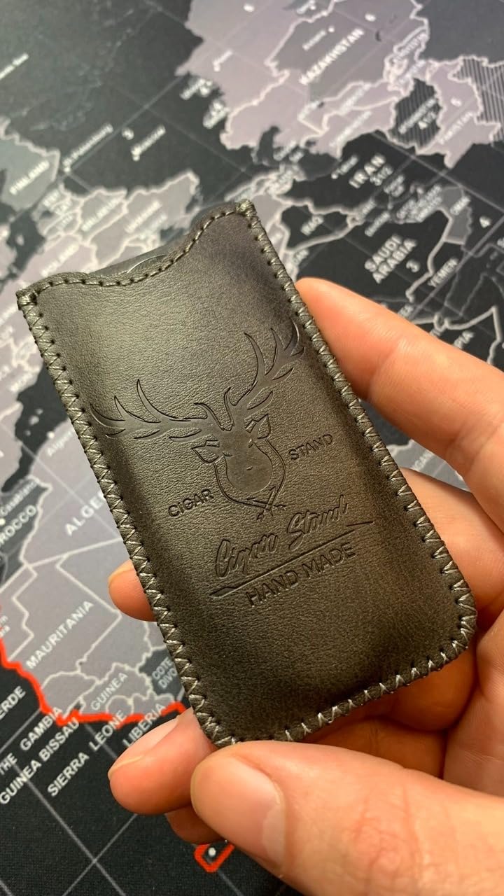 Stainless Steel Cigar Cutter Guillotine with Leather Pouch,Double Blade for a Precise Perfect Cut(Bronze Deer) customer photo 2