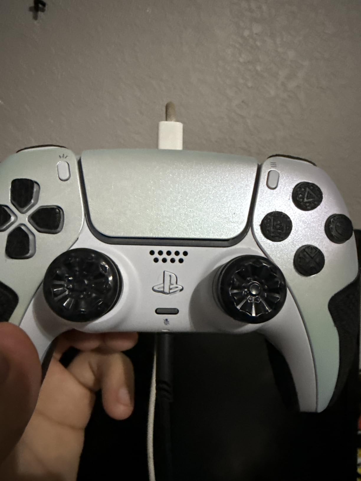 FPS Freek Galaxy Black for PlayStation 4 (PS4) and PlayStation 5 (PS5) | Performance Thumbsticks | 1 High-Rise, 1 Mid-Rise | Black (Limited Edition) customer photo 1