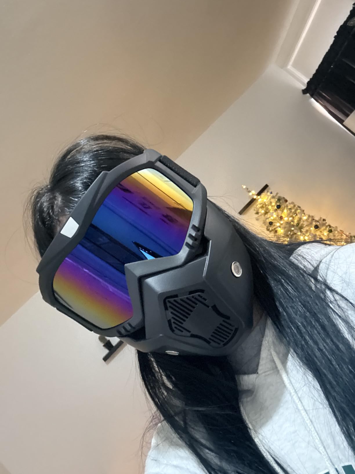 Paintball Mask Anti Fog,Tactical Full Face Mask Ski Mask Goggles Detachable Adjustable,Motorcycle Riding Face Protection customer photo 1