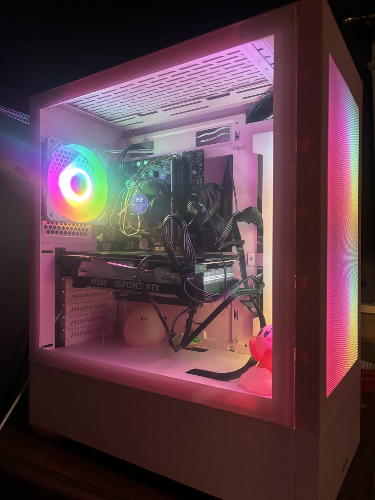LIAN LI High Airflow ATX PC Case, RGB Gaming Computer Case, Mesh Front Panel Mid-Tower Chassis w/ 3 ARGB PWM Fans Pre-Installed, USB Type-C Port, Tempered Glass Side Panel (LANCOOL 205 MESH C, Pink) customer photo 2