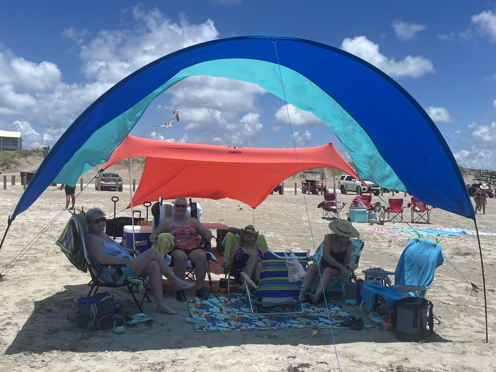 Shibumi Shade 3.0 Version | Wind-Powered Beach Tent Shade Canopy | Sets Up in 3 Mins | 150 Sq. Ft. of Shade for up to 8 People | Includes Wind Assist | UPF 50+ Sun Protection customer photo 2