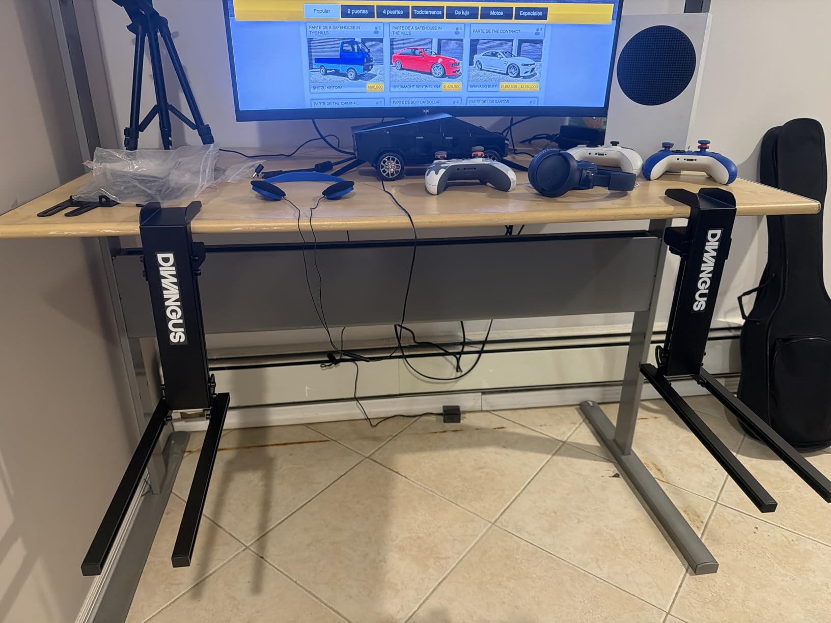 DIWANGUS Hotas Mount Foldable Desk Mount for Flight Joystick Throttle Hotas Joystick Mount for X52/X52 Pro/X56 T16000M/HOTAS Warthog/T Flight One/4/TCA/VKB Gladiator NXT/VPC WARBRD customer photo 2