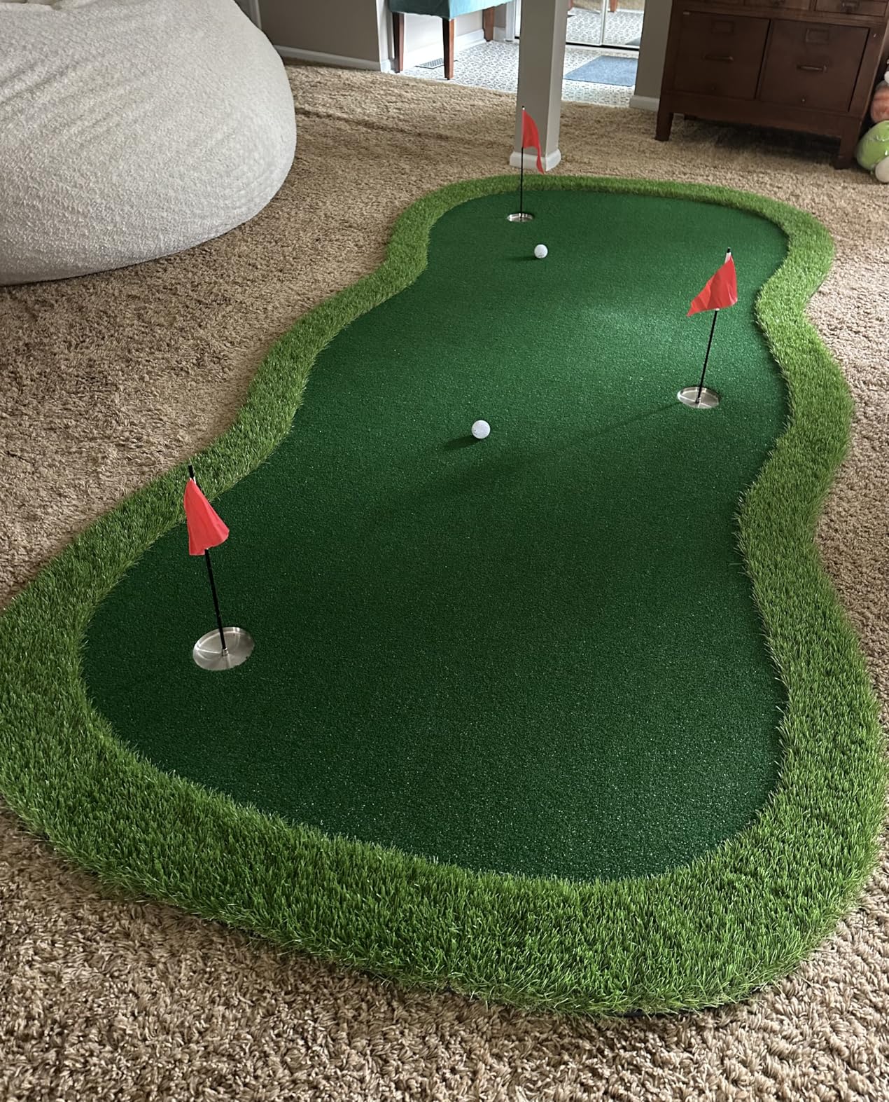 Golf Putting Green, Practice Putting Green Mat, Large Professional Golfing Training Mat for Indoor Outdoor customer photo 1