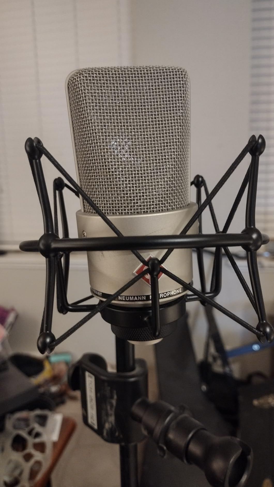 TLM 103 Shock Mount - Microphone Mount Compatible for Neumann TLM 103 M147 Condenser Mic by SUUNTOK, Silver customer photo 2