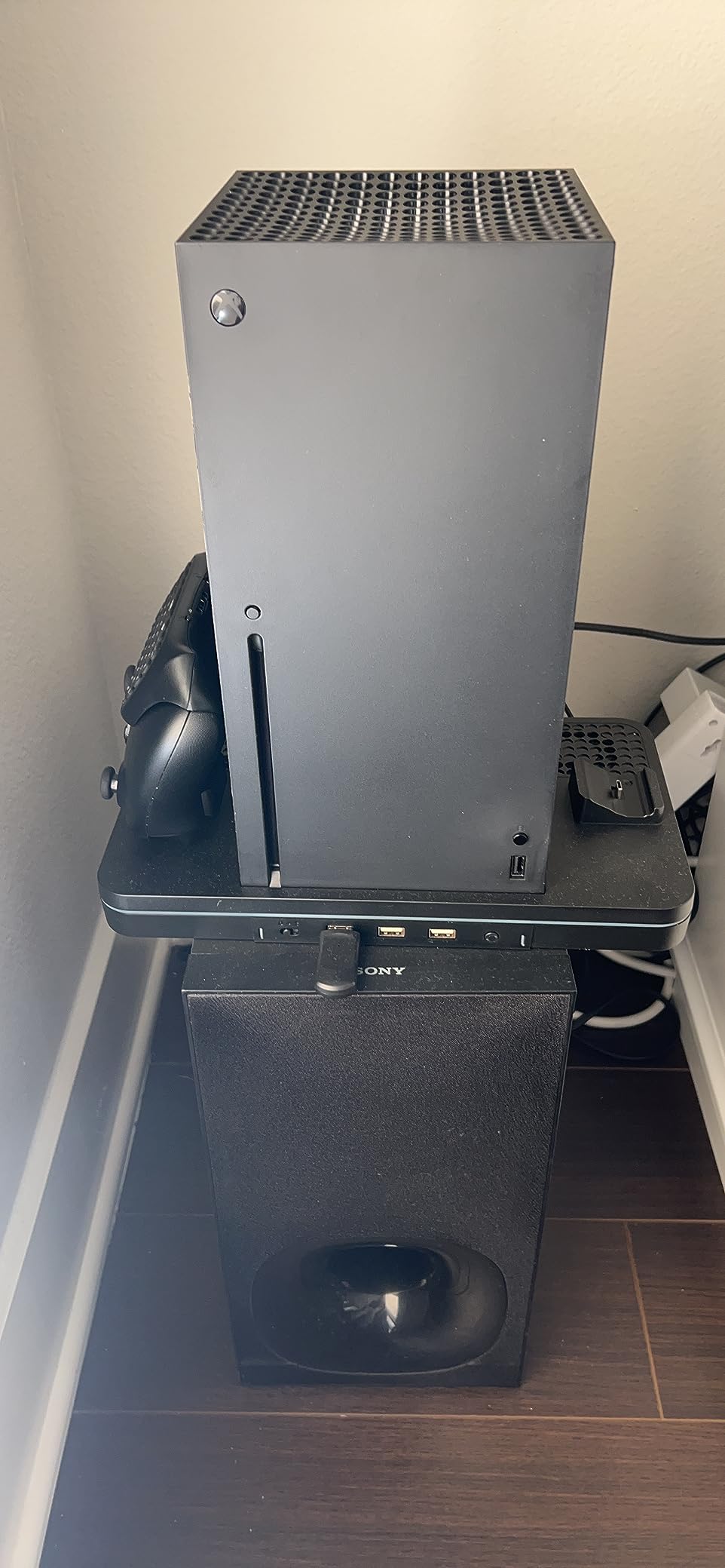 Charging Stand with Cooling Fan, CODOGOY Vertical Stand Compatible with Xbox Series X/S Console and Controller, Vertical Dual Controller Charger Station Dock Accessories with 3 USB Ports, black customer photo 1