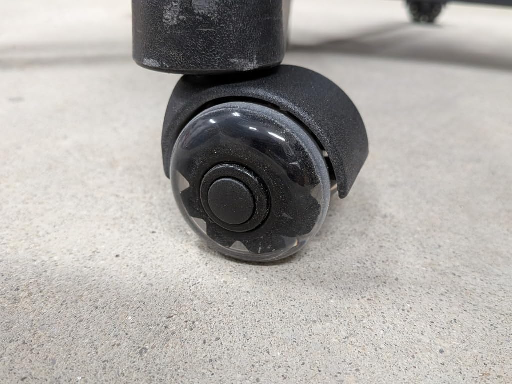 Omyoffice Office Chair Caster Wheels (Set of 5), Heavy-Duty Chair Wheels Support 2200lbs, Mute Rubber Chair Casters for Hardwood Floors and Carpet, 2 Inch Universal Fit (Black) customer photo 1