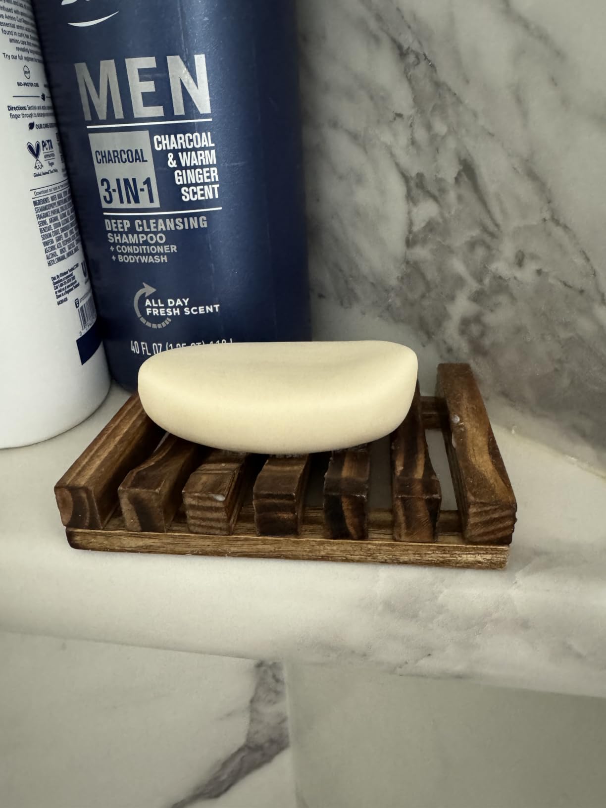 3 Pcs Natural Wooden Soap Dish Holder for Shower, Self Draining Soap Tray for Bathroom, Extend Soaps Life and Keep Dry customer photo 1