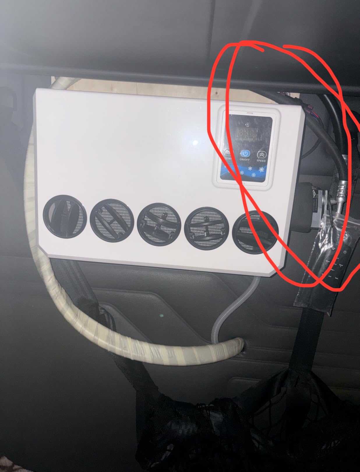 Treeligo DC 12V Universal Electric RV Truck Air Conditioner Camper A/C Unit 12000 BTU Only Cooling for Motorhome Bus tractor automotive air conditioner White customer photo 2