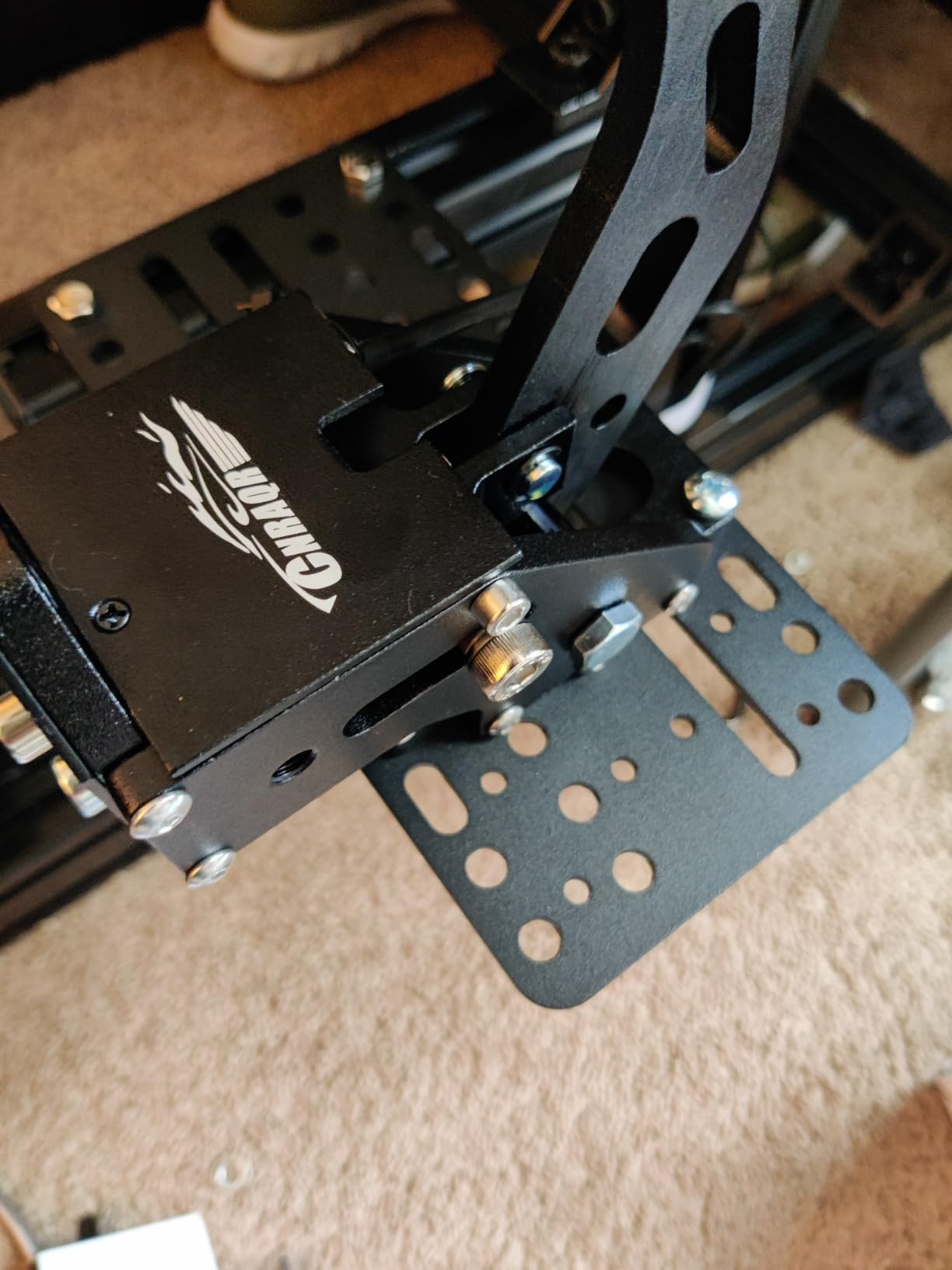 Universal Desk/Chair Mount Bracket Plate for Sim Racing - Compatible with Logitech, Thrustmaster TH8A Shifter customer photo 1