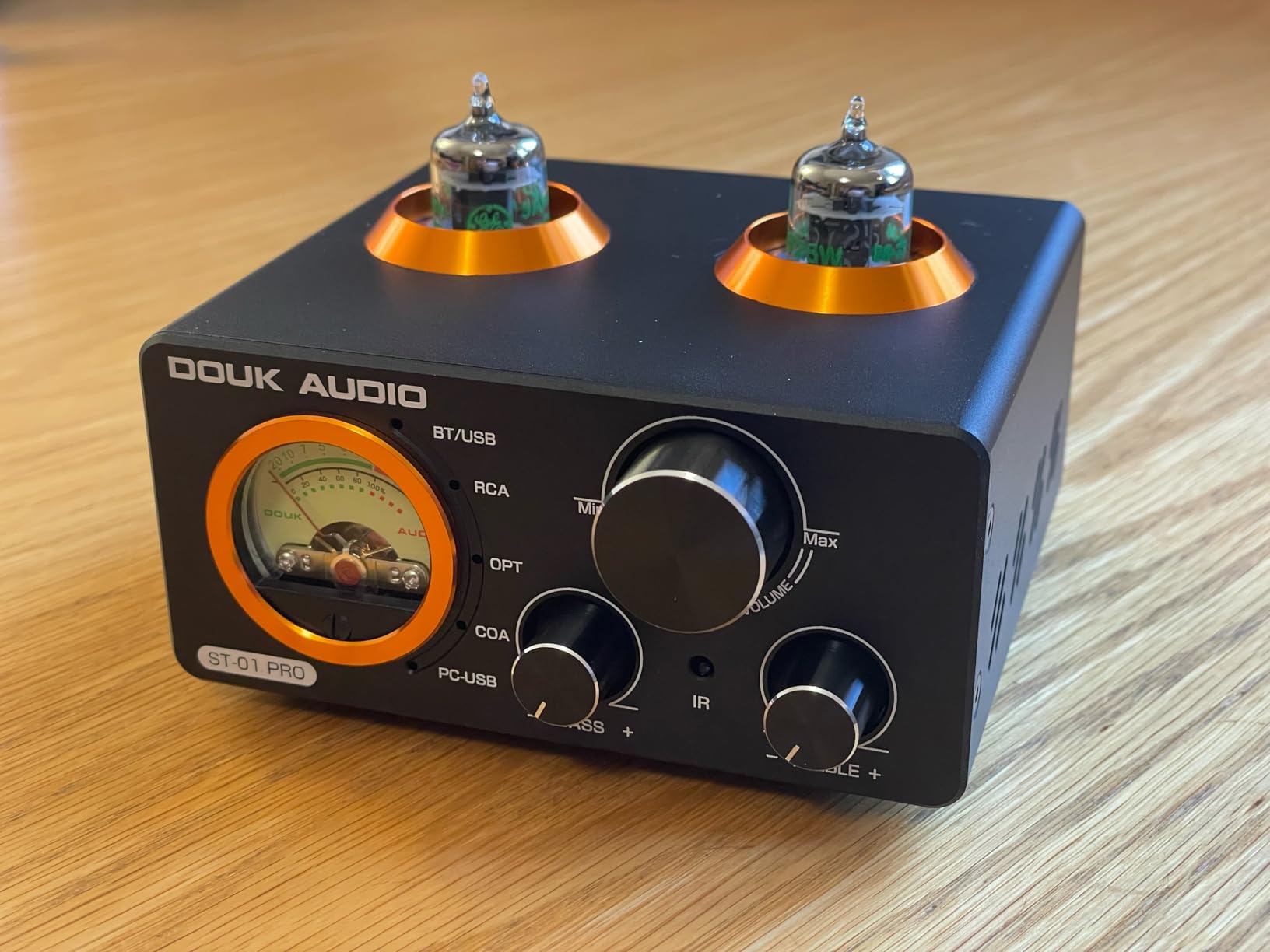 Douk Audio ST-01 PRO 200W Bluetooth Amplifier, 2 Channel Vacuum Tube Power Amp with USB DAC/Coaxial Optical Inputs/VU Meter/Treble Bass Control customer photo 1