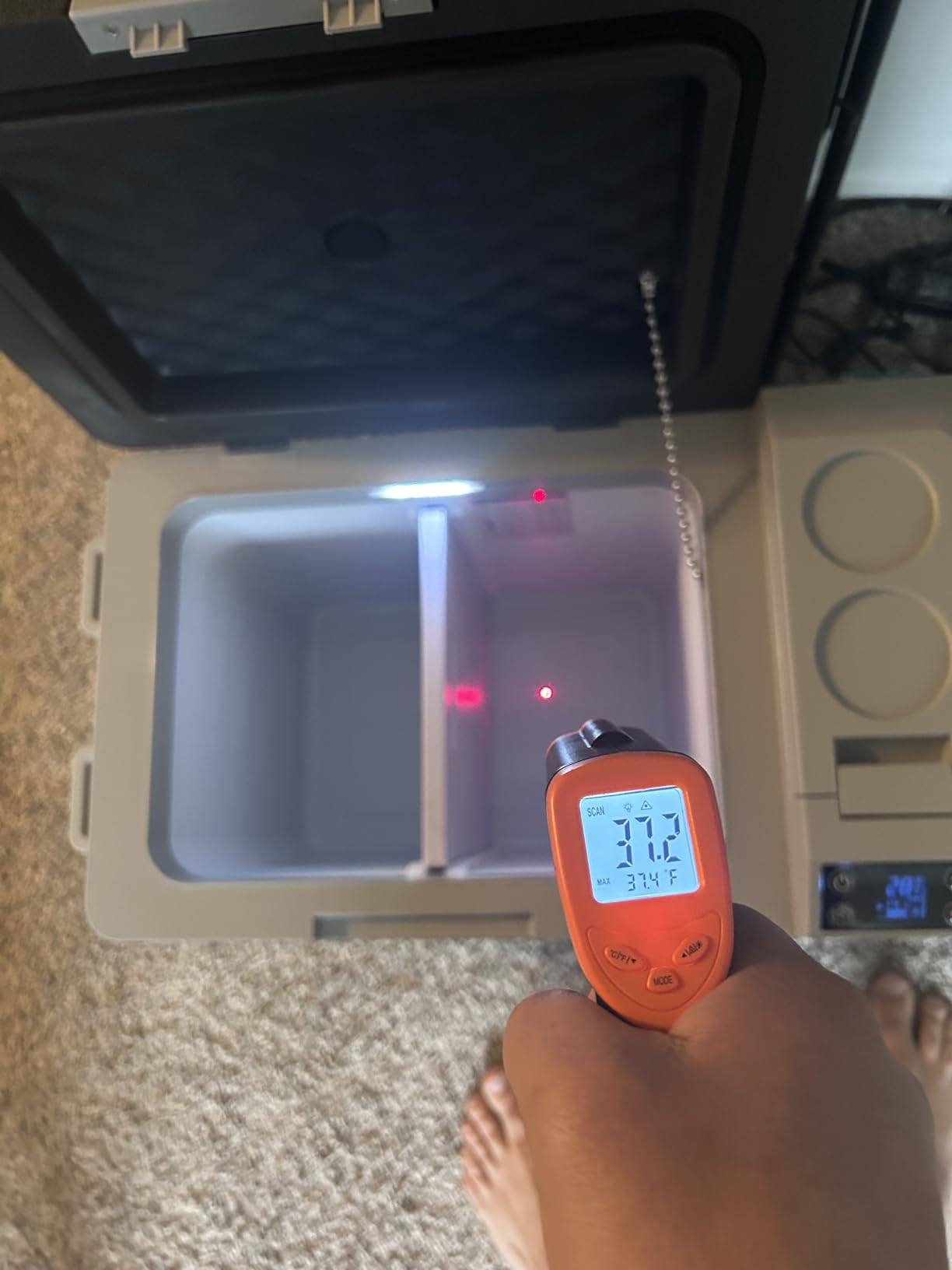 EUHOMY 12 Volt Refrigerator, 32QT(30L) PortableRefrigerator, Car Fridge Usable Battery, CarRefrigerator 12/24V DC 110-240V AC, Portable Freezer for Camping, Travel, Truck, Outdoor customer photo 1