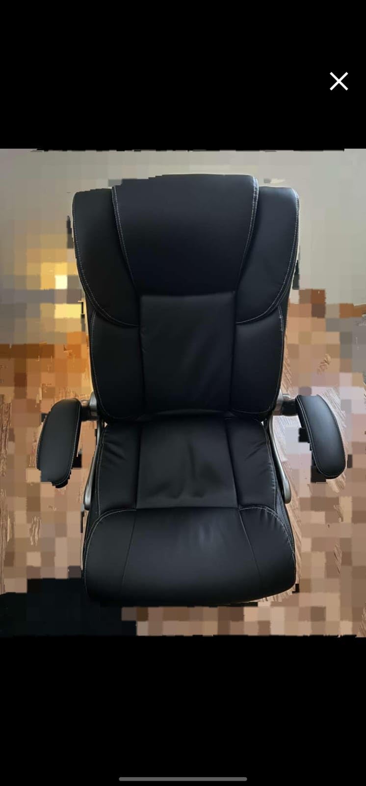 COLAMY High Back Executive Office Chair - Padded Leather Ergonomic Computer Desk Chair with Inflatable Lumbar Support & Flip-Up Arms customer photo 2