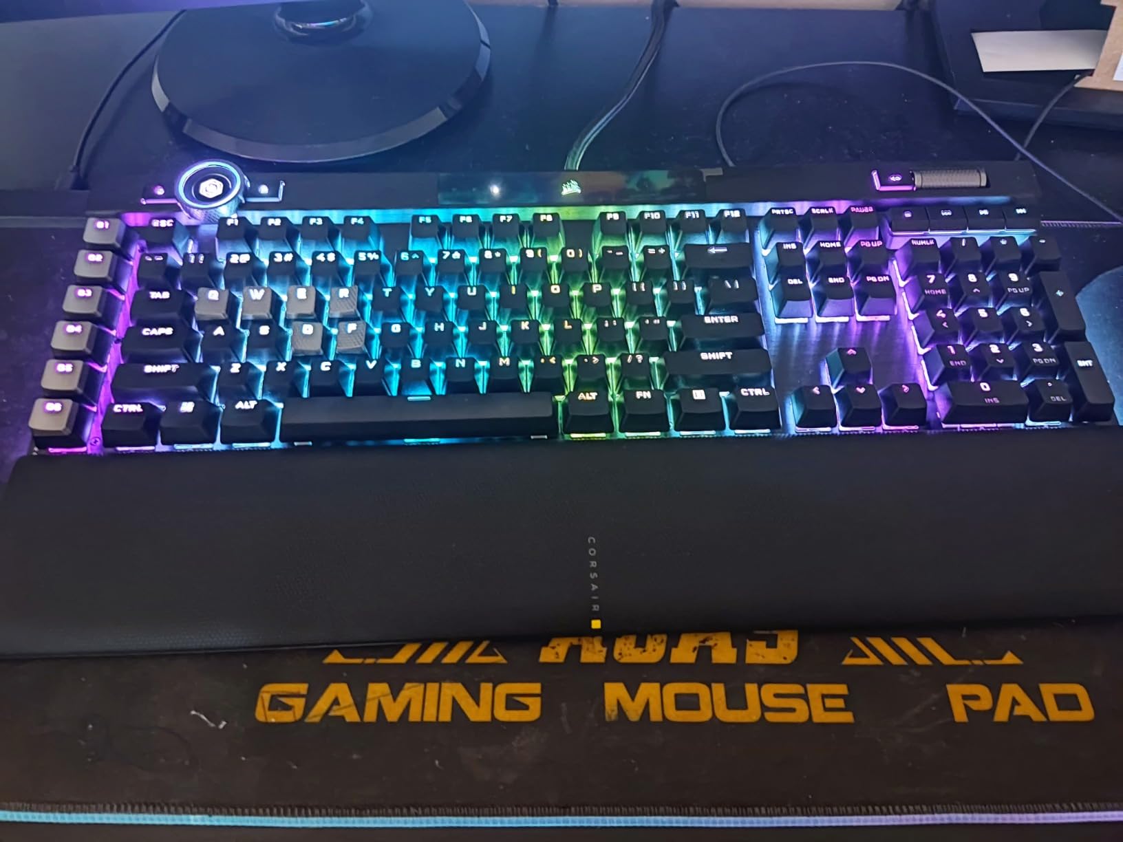 Corsair K100 AIR Wireless RGB Mechanical Gaming Keyboard - Ultra-Thin, Sub-1ms Slipstream, Low-Latency Bluetooth, Cherry MX Ultra Low Profile Keyswitches - NA Layout, QWERTY - Black customer photo 2