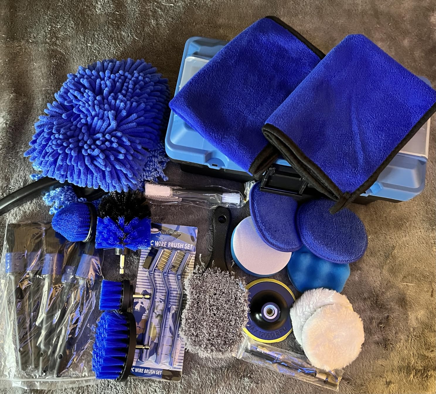 TTRCB 27Pcs Car Detailing Kit, Car Detailing Brush Set, Auto Detailing Drill Brush Set, Car Detailing Brushes, Car Wash Kit, Car Accessories, Car Cleaning Tools Kit for Interior, Exterior, Wheels customer photo 1