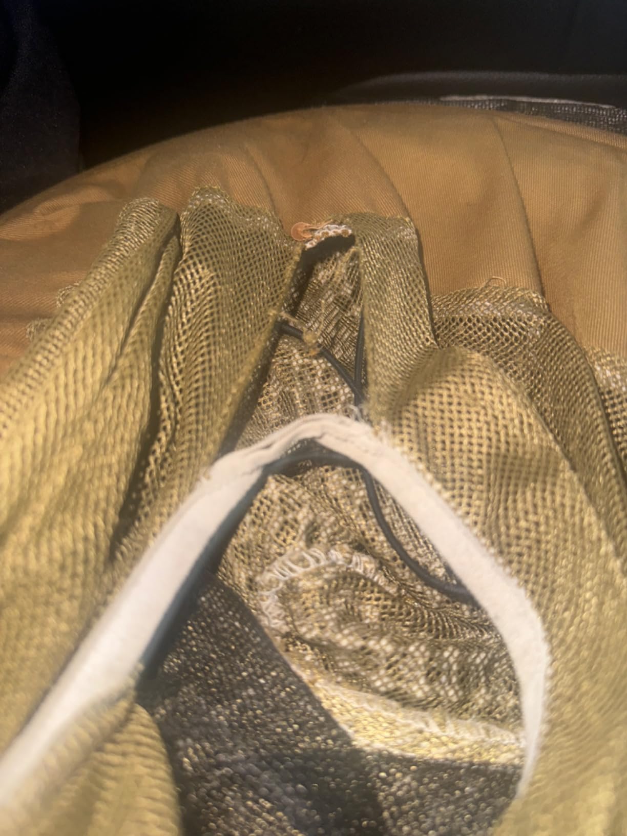 Three Layer Ventilated Beekeeping Veil in Round (3-Layer Hat, Olive Green) customer photo 2