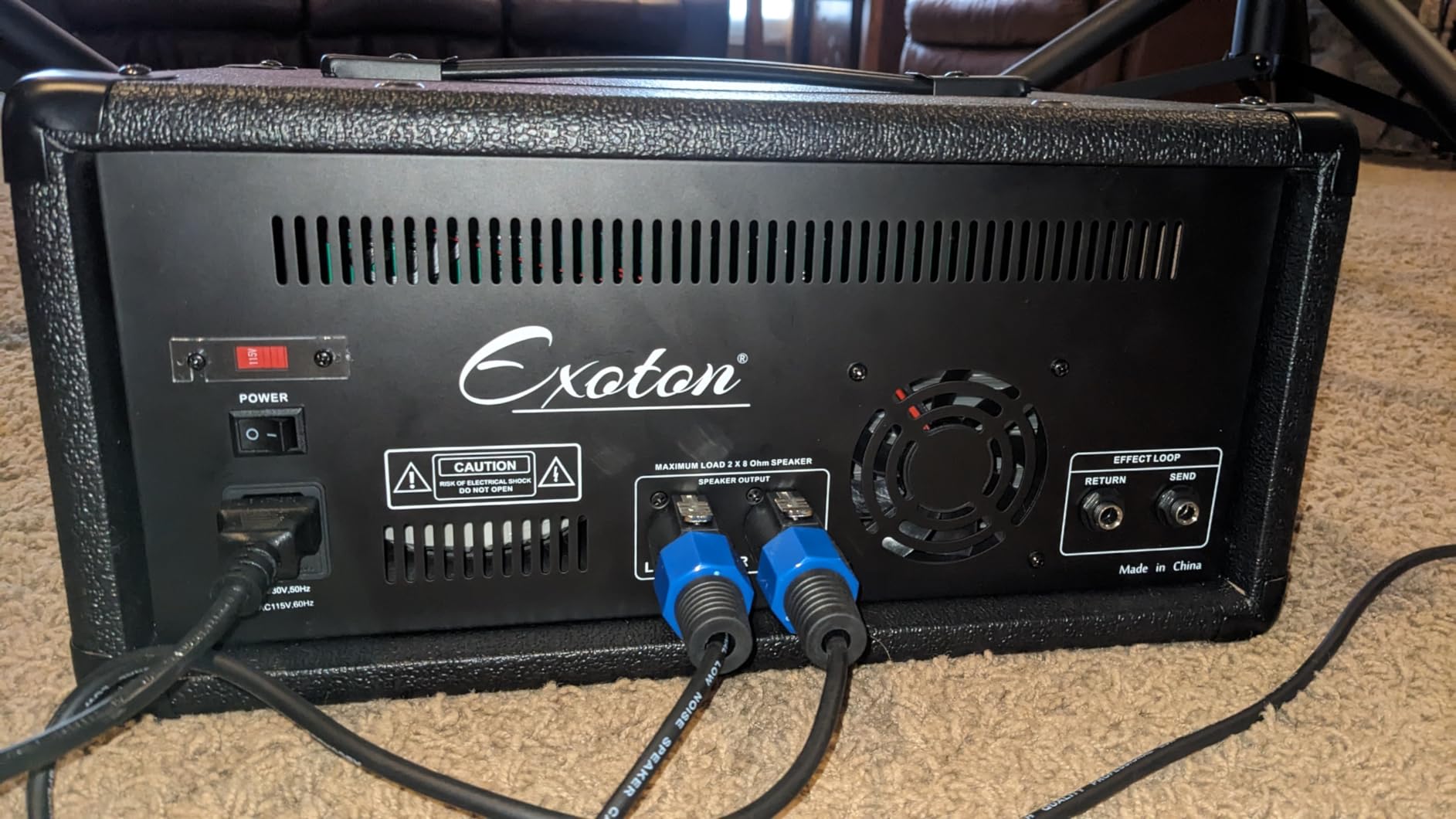 EXOTON S-1202 12inch 2000W Bluetooth PA System with Powered Mixer Set, Passive Speakers with 6 Channel Mixer/Stands/Mic/Effect Controller/ 48V Phantom Power, for Indoor&Outdoor customer photo 2