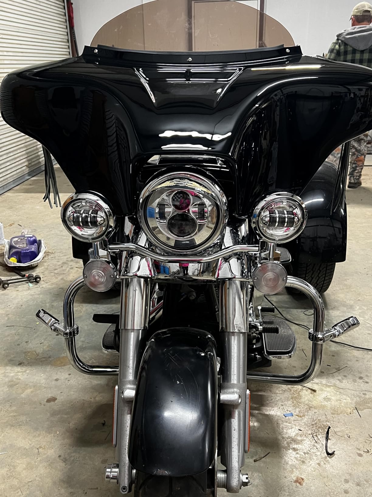 SUNPIE 7 inch Head light Compatible with H_arley Street Glide/Tri Glide, Compatible with Road King customer photo 2