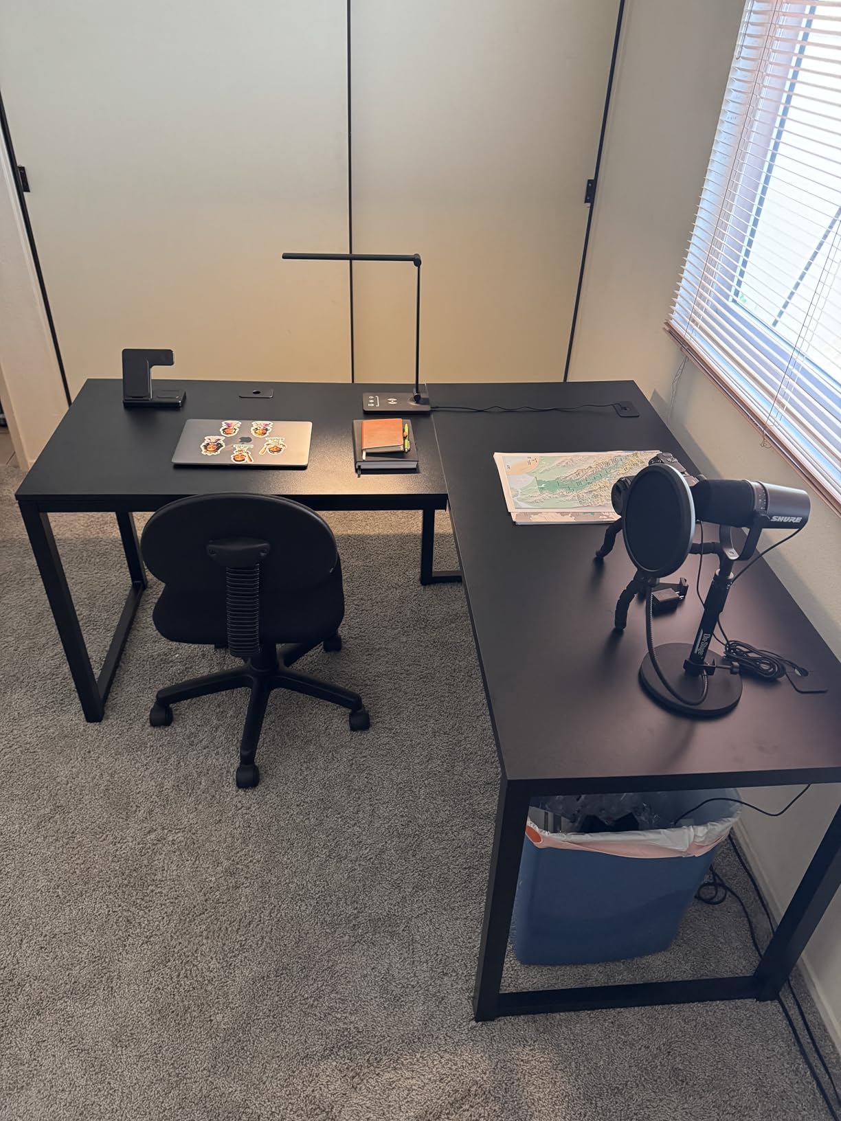 SHW 55 x 60 Inches Commercial-Grade L-Shape Corner Office Computer Desk, Black customer photo 1