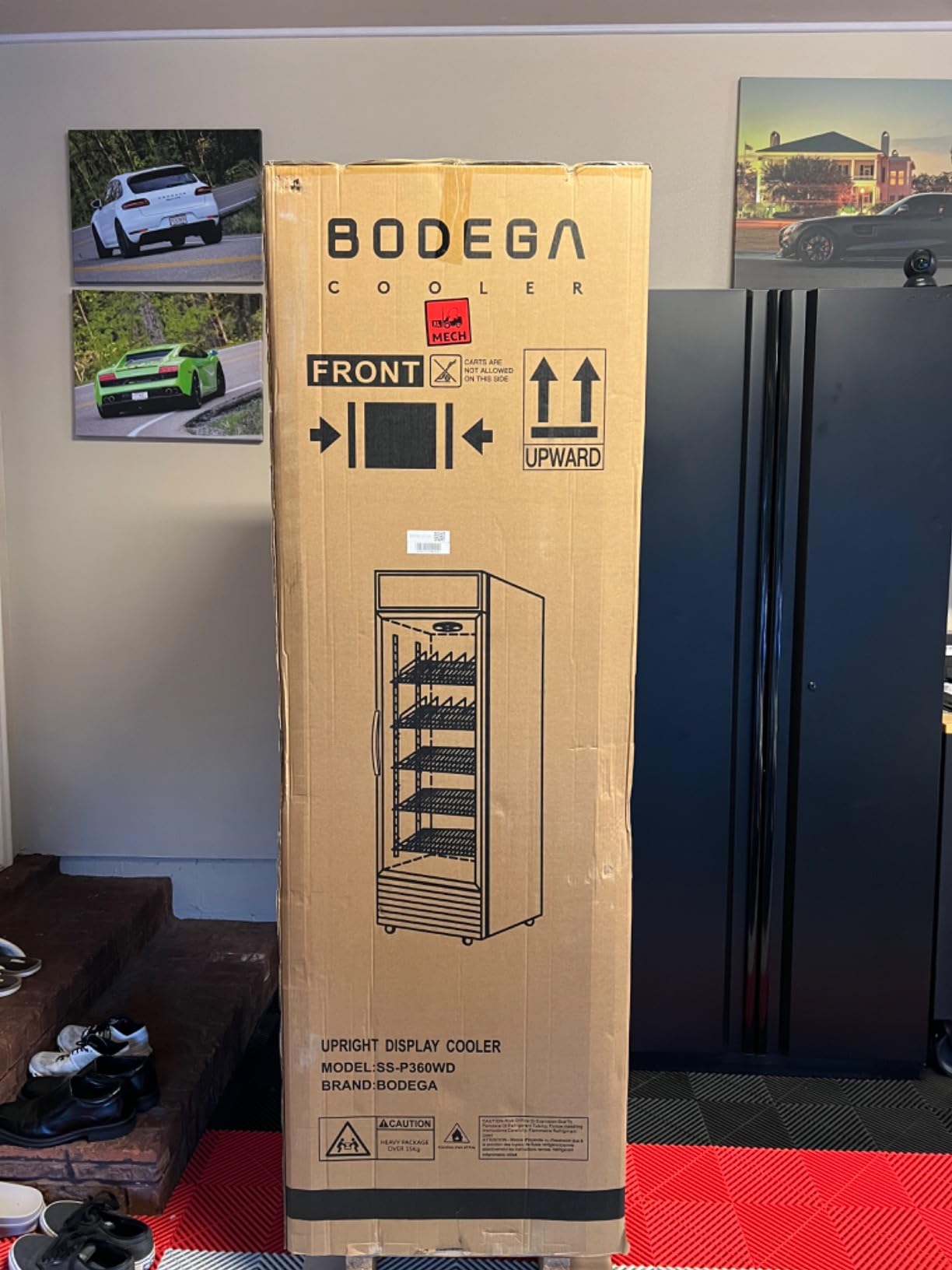 BODEGACOOLER Commercial Beverage Refrigerator, 12.5 Cu. Ft Black Commercial Merchandiser Refrigerator, LED Light/Adjustable Shelves,Upright Large Display Refrigerator For kitchen/Office/Home/Garage. customer photo 2