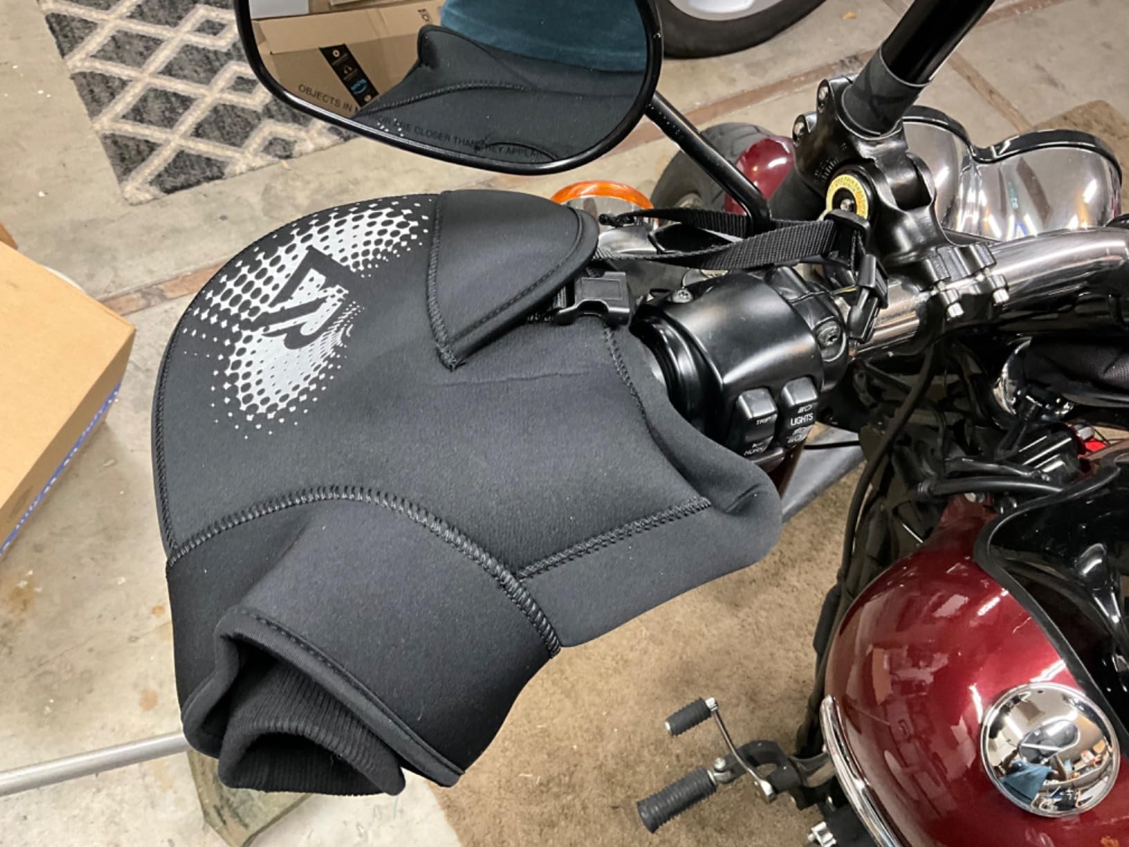 ROCKBROS Motorcycle Handlebar Muffs Cold Weather Windproof Handlebar Mitts customer photo 2
