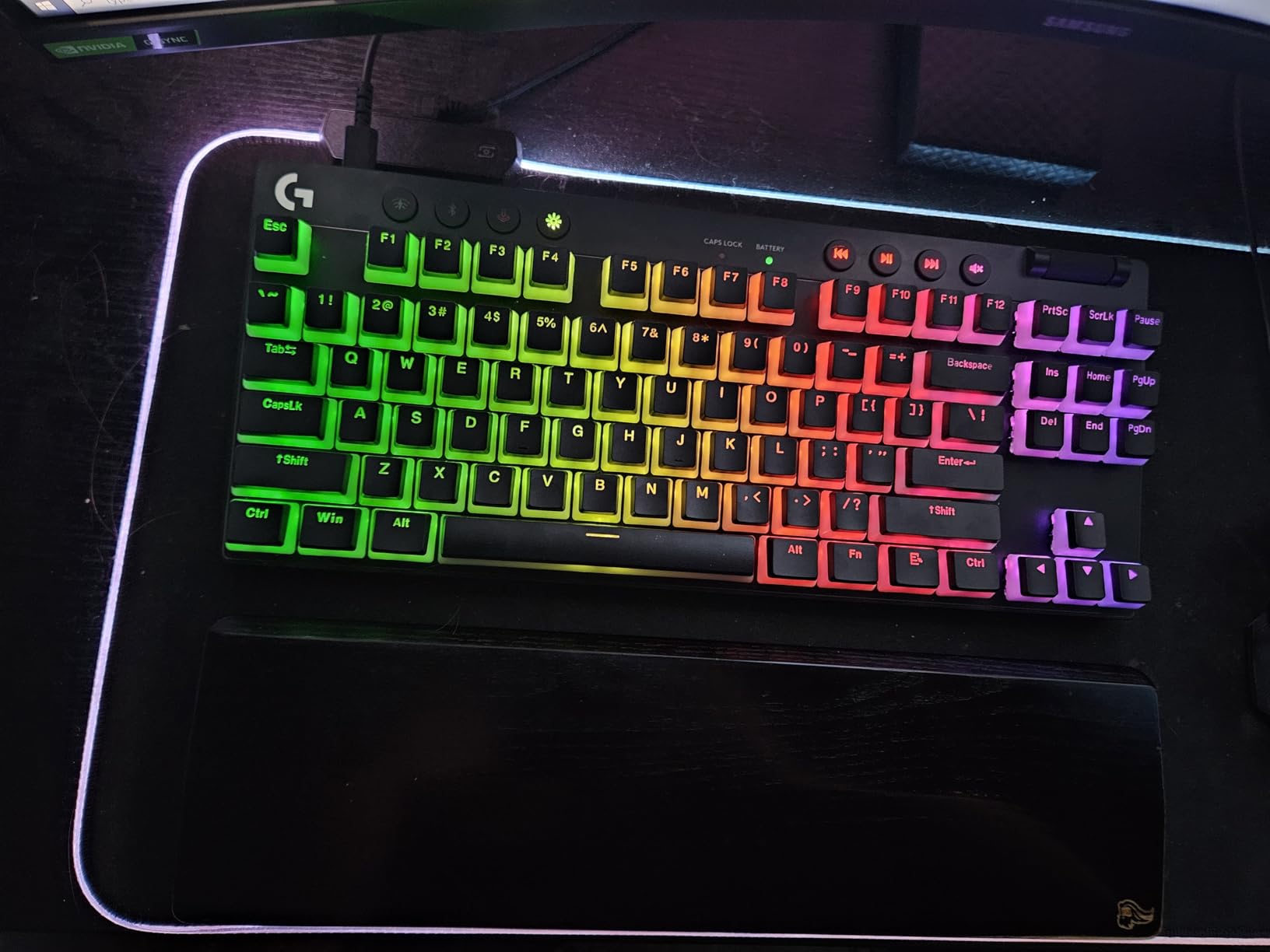 PRO X TKL Lightspeed Wireless Gaming Keyboard, Ultra-Portable Tenkeyless Design, LIGHTSYNC RGB, PBT keycaps, Tactile Switches (GX Brown) - Black customer photo 1