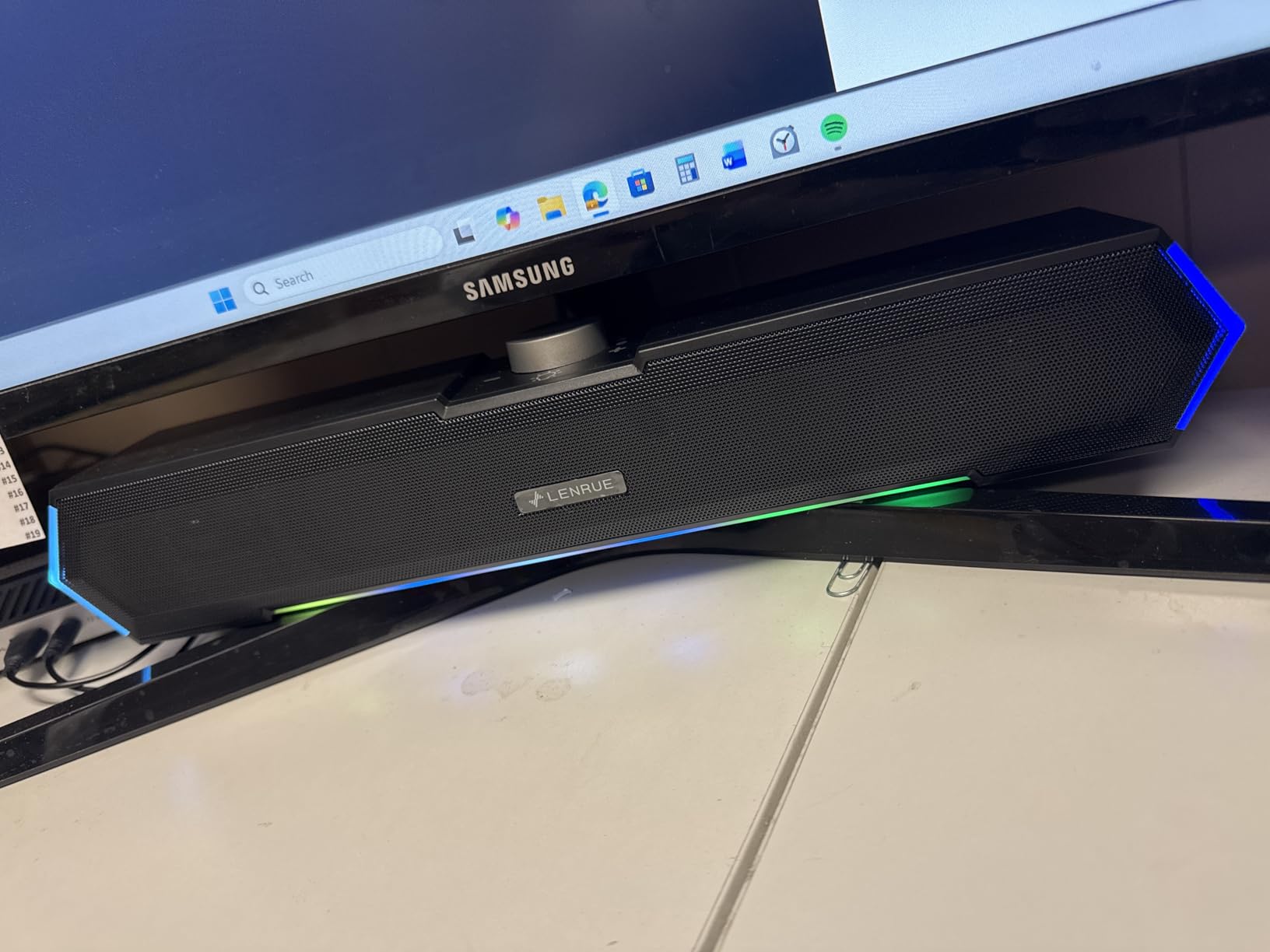 LENRUE G11 Computer Speakers for Desktop, Touch Lights PC Speakers with Surge Clear Sound, USB C/USB Powered, AUX Audio for Computer Desktop PC Laptop Desk customer photo 2