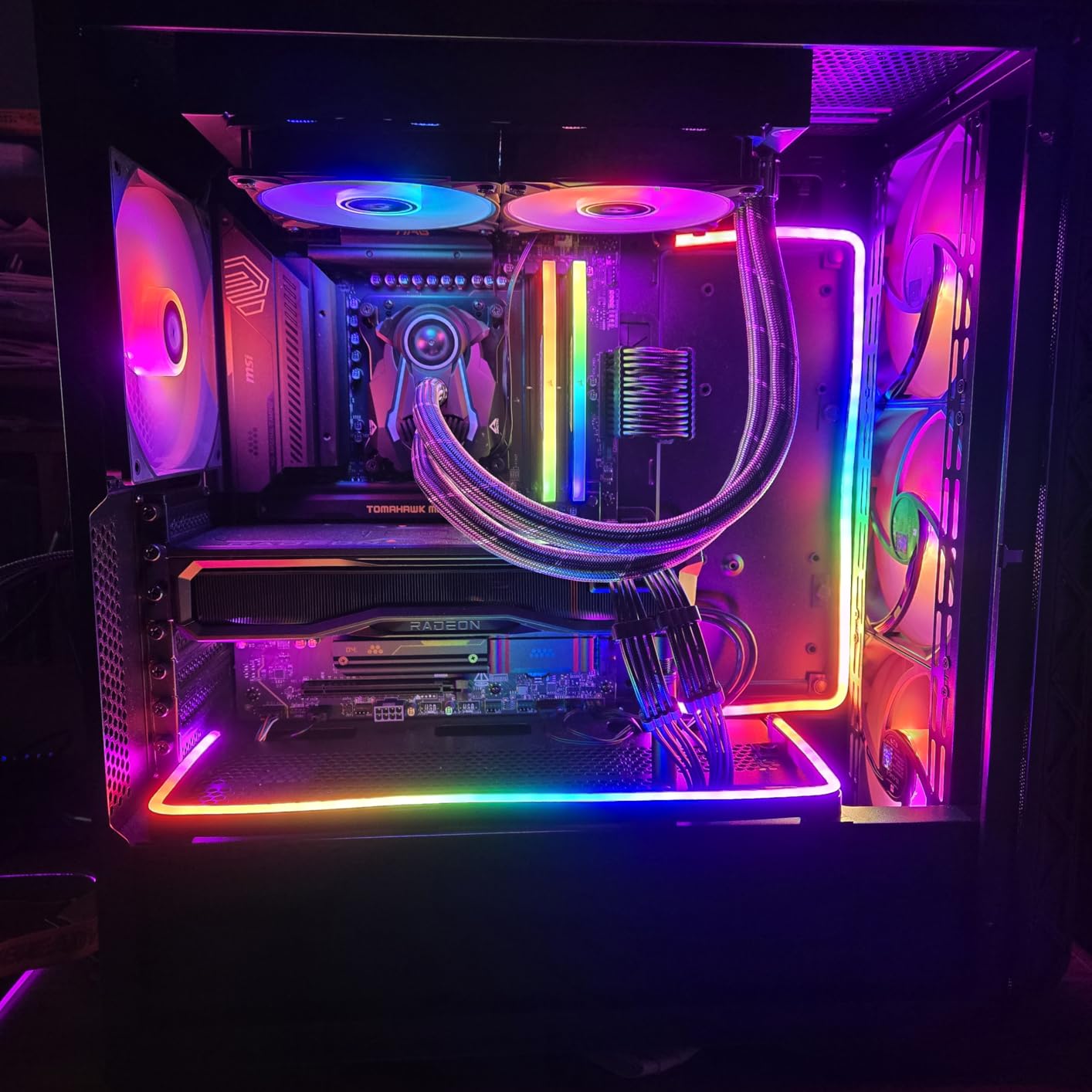 Vetroo LED Strip for PC, 21.7-inch 5V 3-Pin ARGB Light Bar, Chassis Lighting for Aura SYNC, Gigabyte RGB Fusion, MSI Mystic Light Sync with 8 Bracket customer photo 2