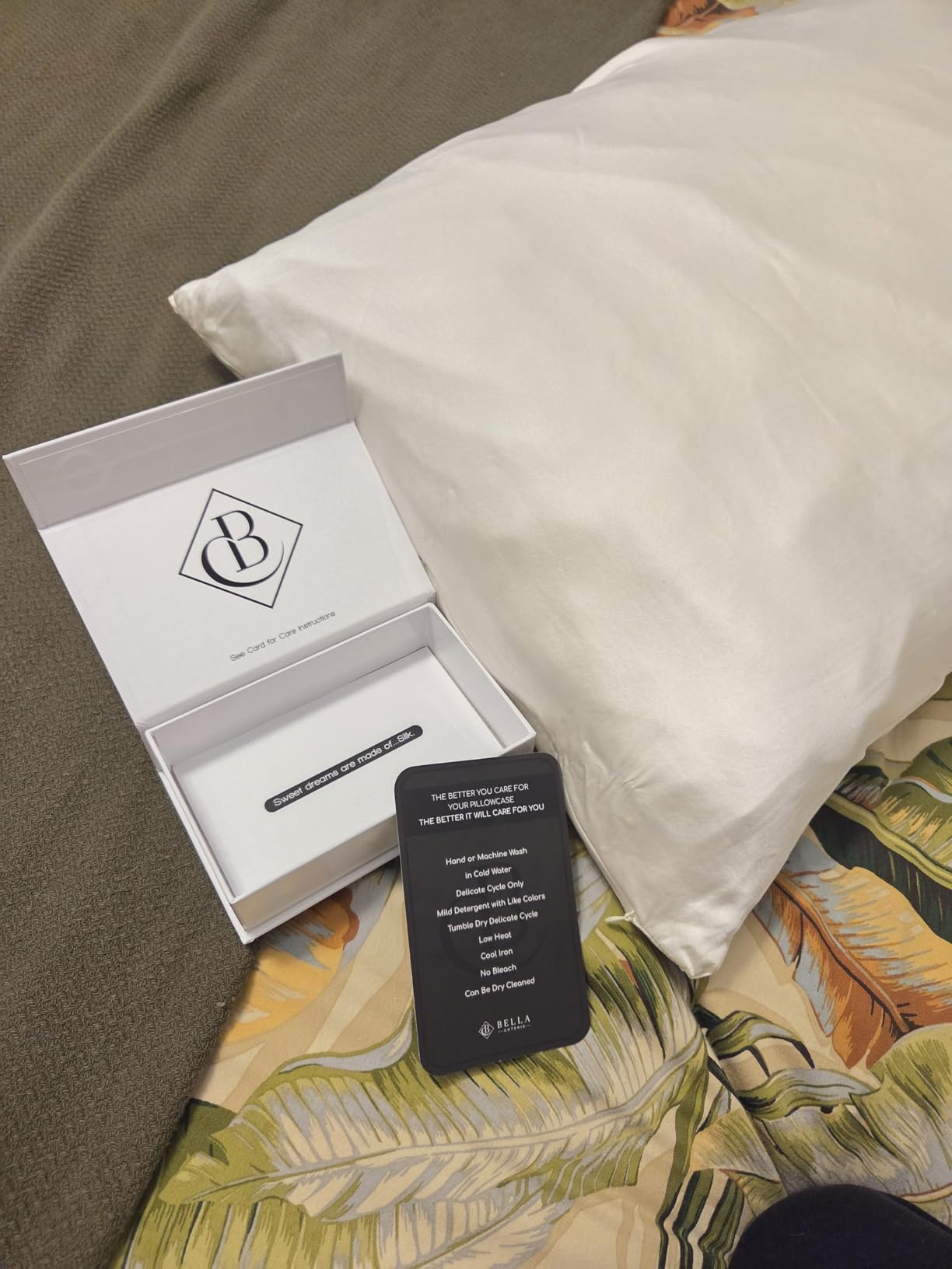 Bella Coterie Luxury Silk Pillowcase for Hair and Skin | 30 Momme | 100% Pure 6A Mulberry Silk | Super Soft | Perfectly Plush [King, Sage Green] customer photo 2