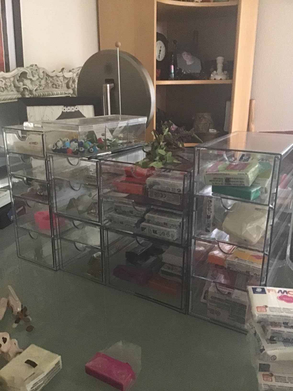 Makeup Organizer Storage with 16 Drawers, 4 Pcs Desktop Office Supplies, Desk Organizers, Clear Accessories, Dustproof Storage Drawer and for Make Up, Jewelry, Pen, Stationary customer photo 1