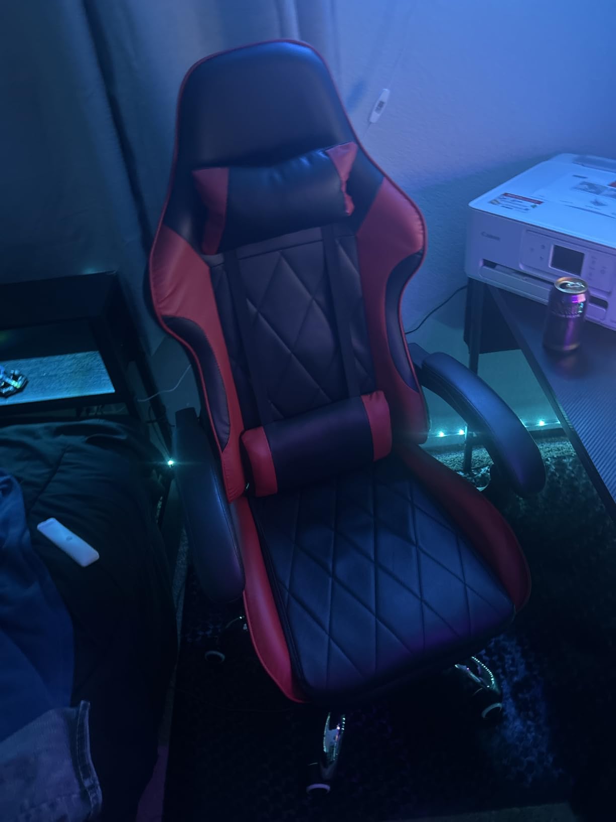 Homall Gaming Chair, Computer Chair with Footrest and Massage Lumbar Support, Ergonomic High Back Video Game Chair with Swivel Seat and Headrest (White) customer photo 1