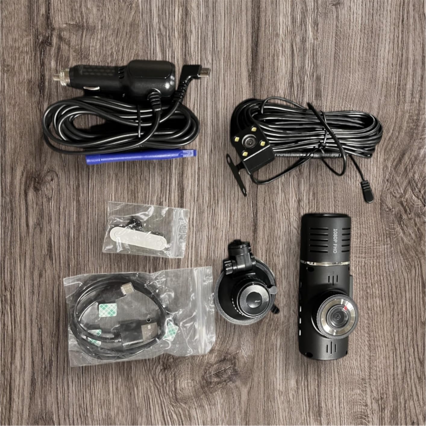 Dash Cam Front and Rear, 1080P Dash Camera for Cars, 3 Channel Car Camera Front Rear and Inside with 32GB Card, Loop Recording, Night Vision, HDR, 24Hr Parking, G-Sensor customer photo 2