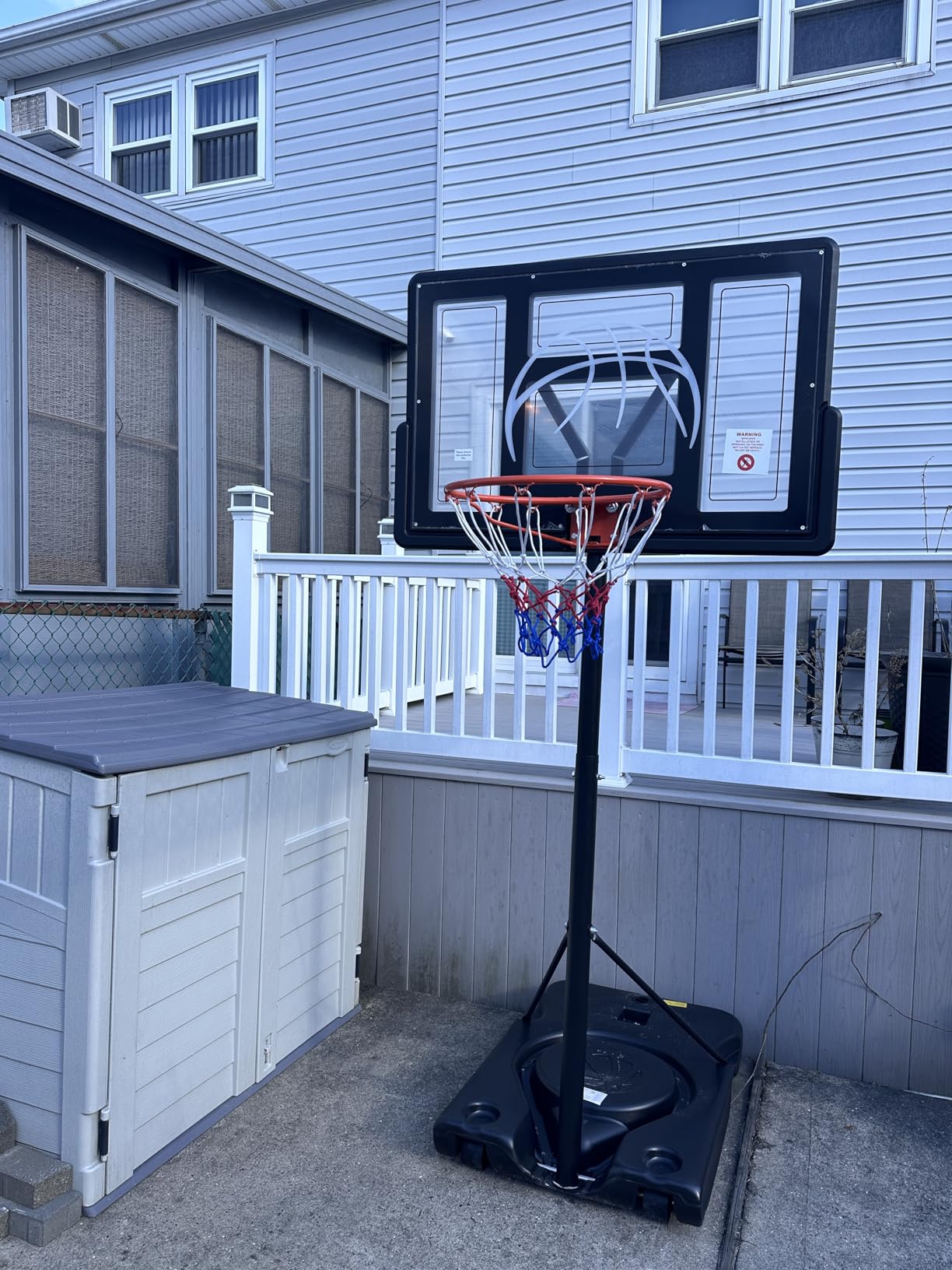 Yohood Basketball Hoop Outdoor 10ft Adjustable, Portable Basketball Hoop Goal System for Kids Youth and Adults in Backyard/Driveway/Indoor, 44 Inch Shatterproof Backboard and Larger Base customer photo 2