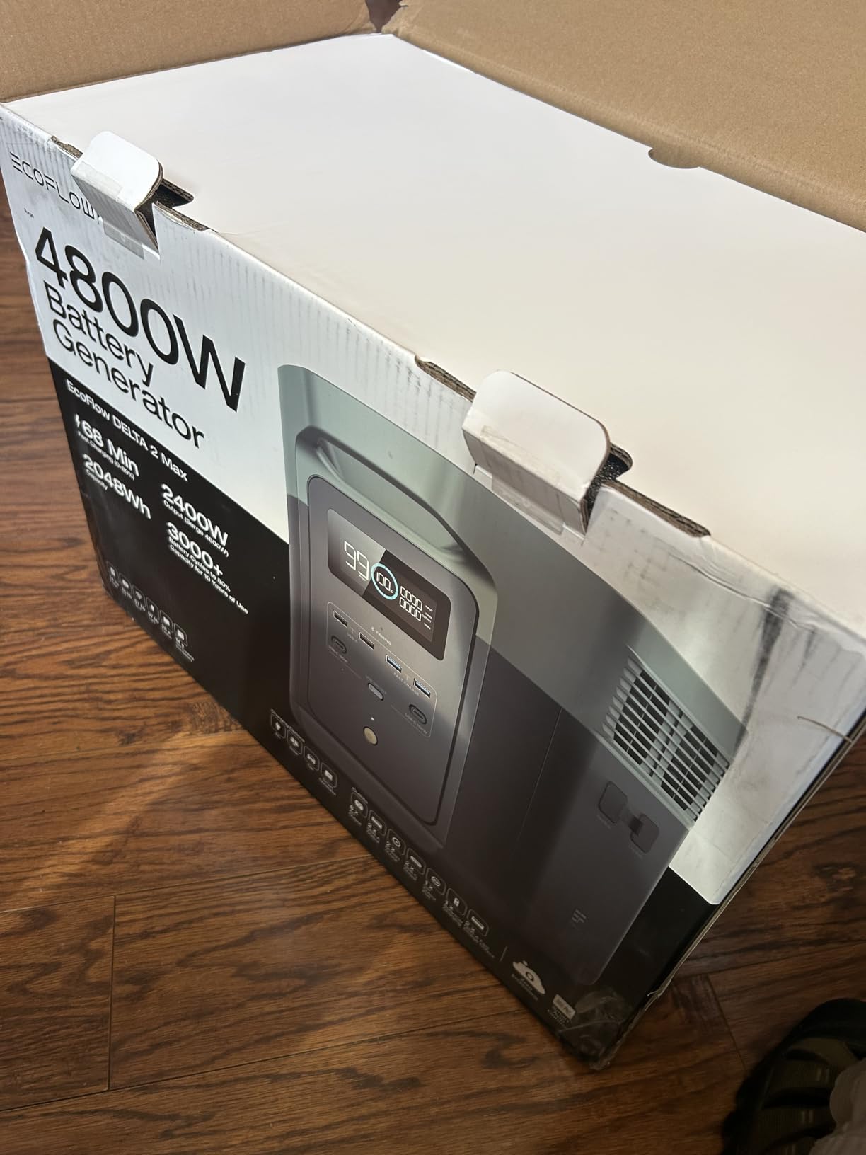 EF ECOFLOW Portable Power Station DELTA 2 Max, 2400W LFP Solar Generator, Full Charge in 1 Hr, 2048Wh Solar Powered Generator for Home Backup customer photo 1