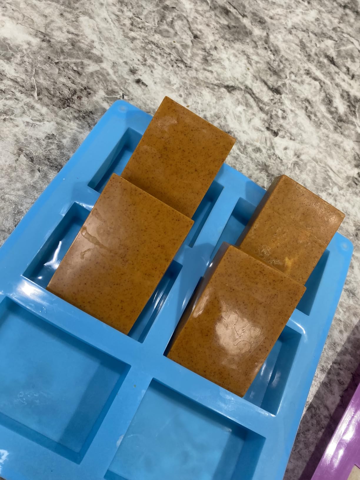 2 pcs Rectangular Soap Molds Kit with Cutters - 42oz Flexible Silicone Loaf Soap Mold with Wooden Box, Stainless Steel Wavy & Straight Scraper for Homemade Craft Soap Making Supplies customer photo 1