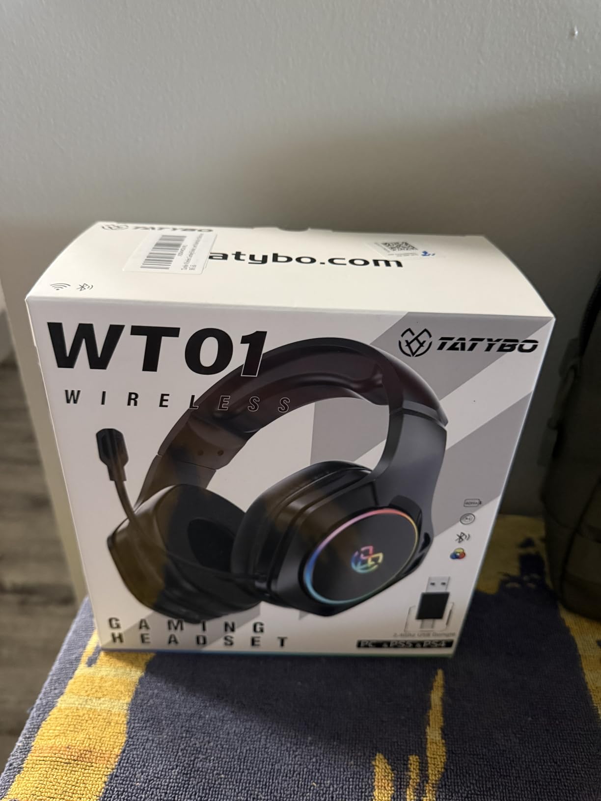 Tatybo Wireless Gaming Headsets for Ps5 Ps4 PC, 2.4GHz USB & Type-C Gaming Headphones, 40H+ Hrs & 7.1 Surround Sound with Noise Canceling Microphone for Switch Phone customer photo 2