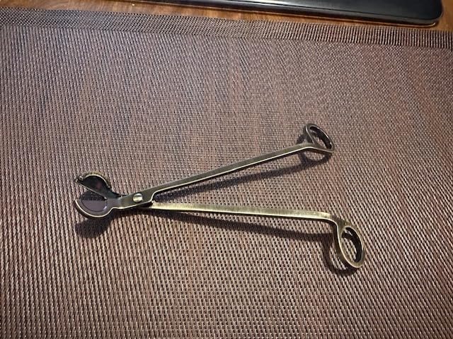 Candle Wick Trimmer, Wick Cutter with Sharp Angled Blades Candle Scissors, Brushed Brass in Elegant Fishing for Candle Care, Sturdy Antique Bronze Trimmer customer photo 2