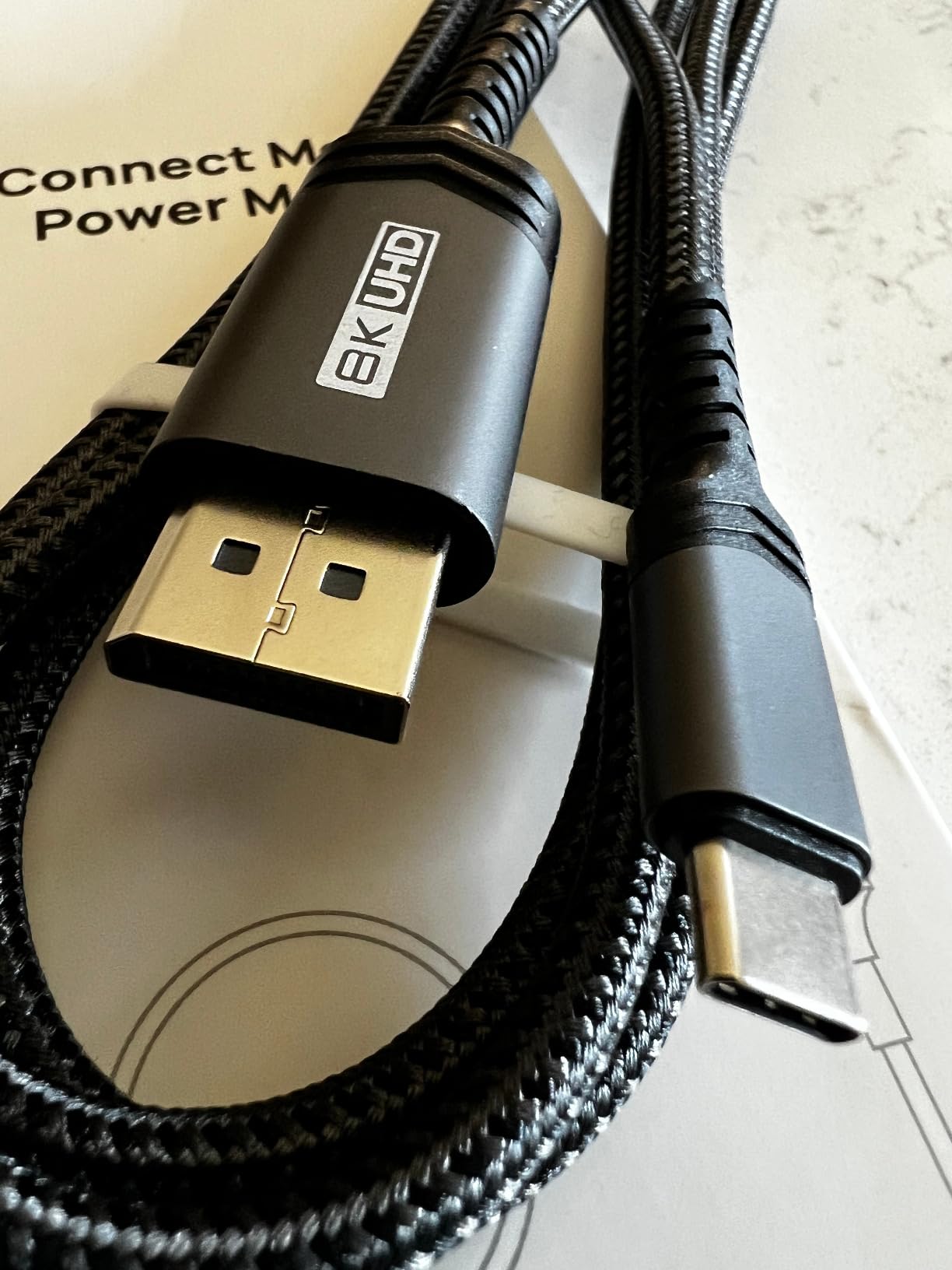 JSAUX USB C to DisplayPort 1.4 Cable [8K@60Hz 4K@144Hz 2K@240Hz], Type C to DP 1.4 Cable 32.4 Gbps Compatible with MacBook Pro/Air, iPad Pro, Odyssey G8 G9-6.6FT customer photo 2