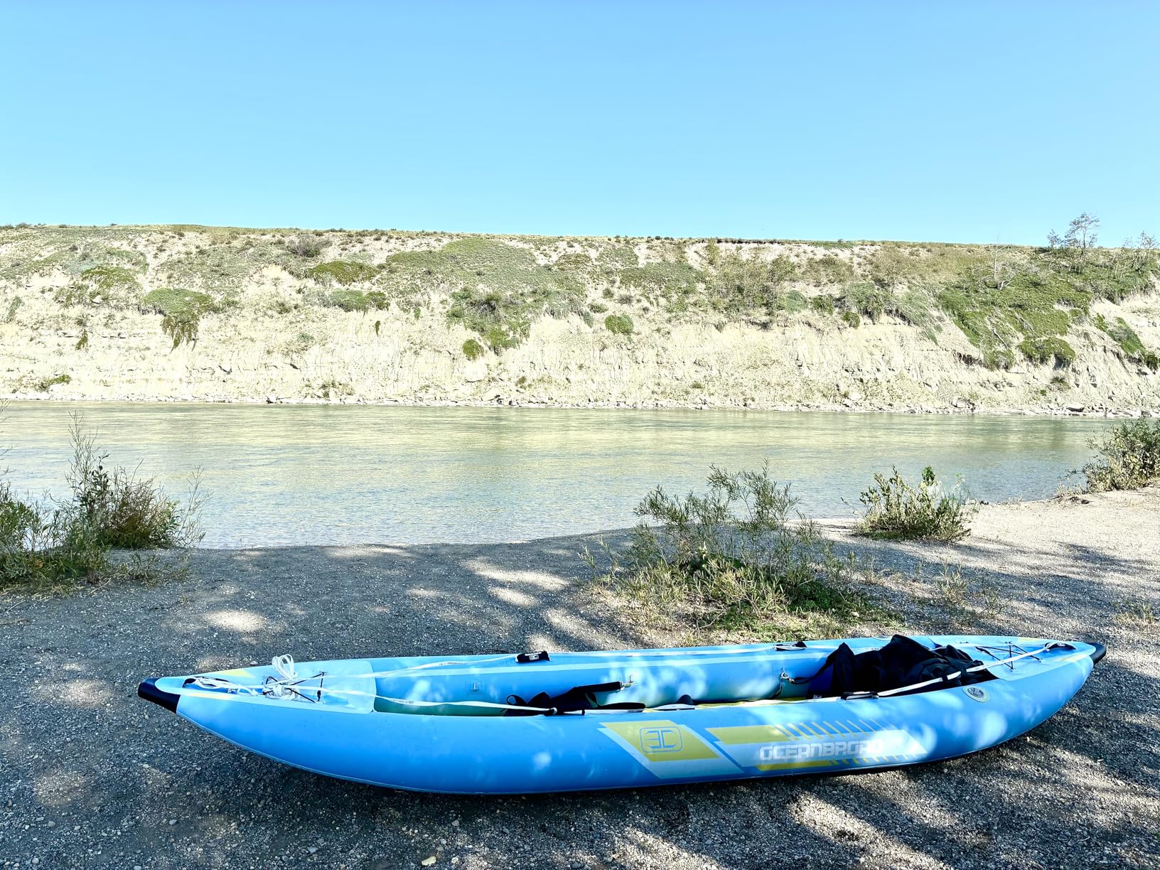 OCEANBROAD Inflatable Sit-in Kayak, 1 Person/2 Person Blow Up Kayak for Adults with Paddle, Kayak Seat, Pedal, Hand Pump and Bag, Blue/Sky Blue customer photo 2