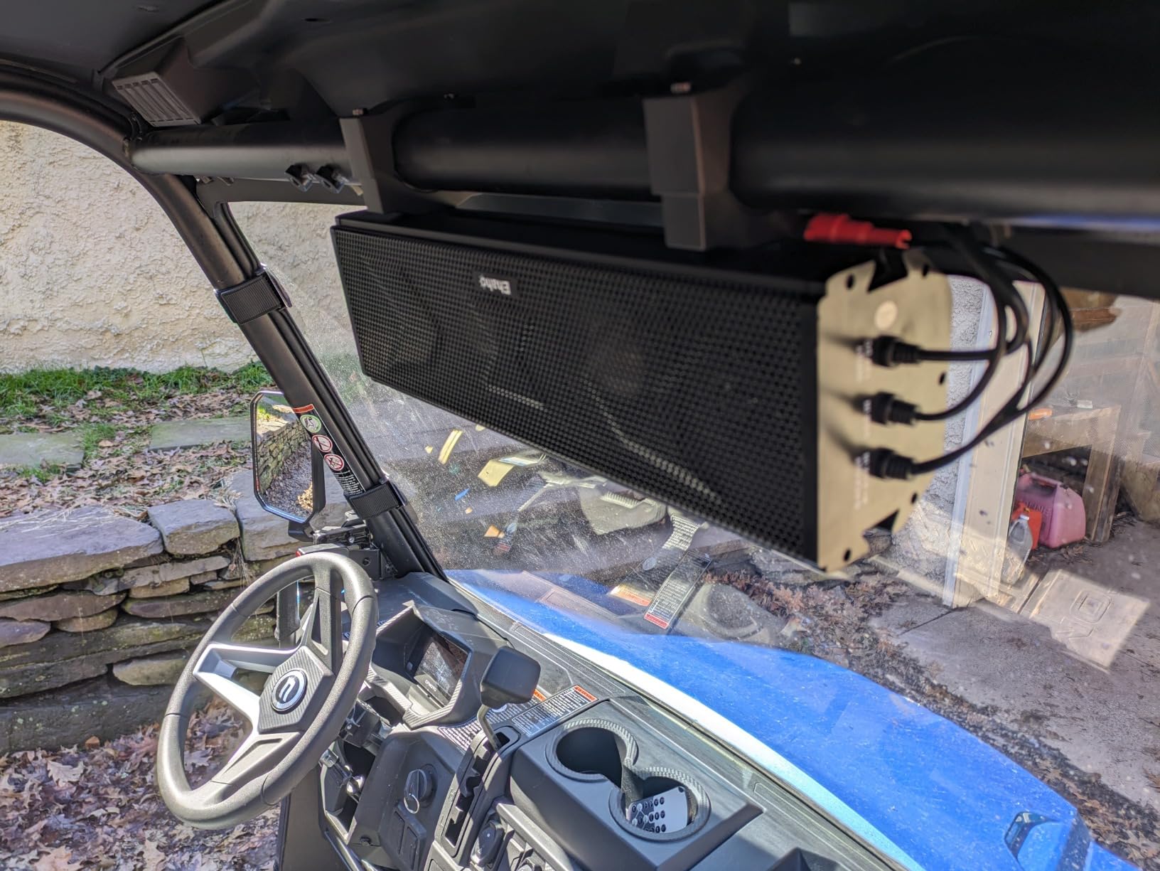 Ehaho 17 Inch UTV Sound Bar, ATV SoundBar Bluetooth with RGB Lighting, IP66 Waterproof Golf Cart Sound Bar, Amplified Powersports SXS SoundBar, UTV Speakers Compatible with Polaris RZR Can-Am customer photo 2