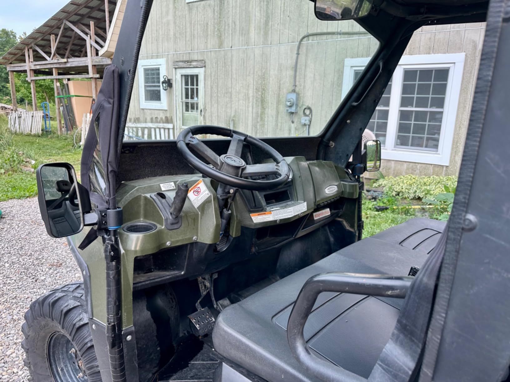 Nilight UTV Side Mirrors Compatible With 2015-2023 Polaris Ranger 1000 Can-Am Defender Maverick Trail Pro-Fit Cage Profiled Tube Adjustable Break-Away Rear View Mirror customer photo 1