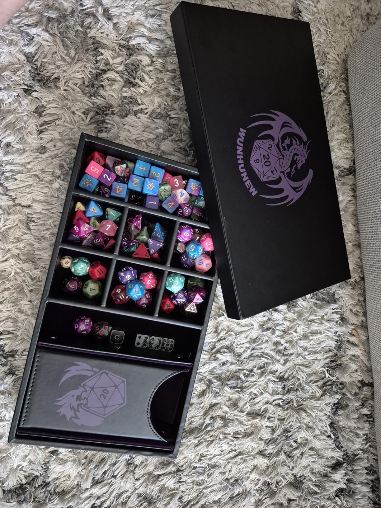 DND Dice Tray & Tower Storage Box, 4 in 1 D&D Dice Holder Case customer photo 1